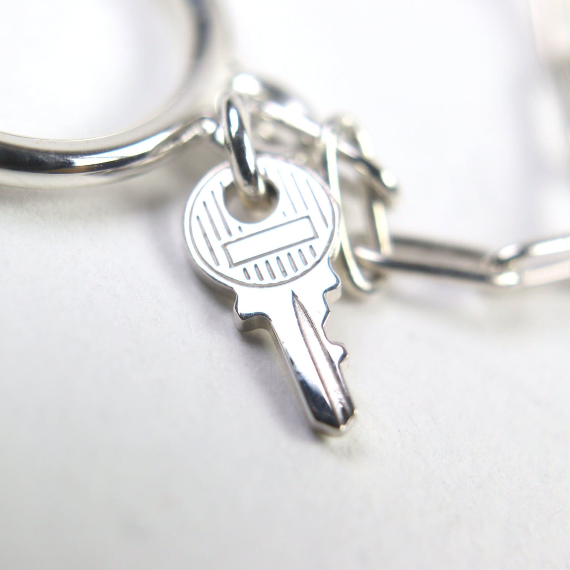 Hermes HERMES Alpha Kelly AG925 Clochette Cadena Double Ring - Silver Accessory, Size 49 (Japanese Equivalent), Made in France, Weight 11.37g, Women's Size ONE SIZE - 9 Thumbnail