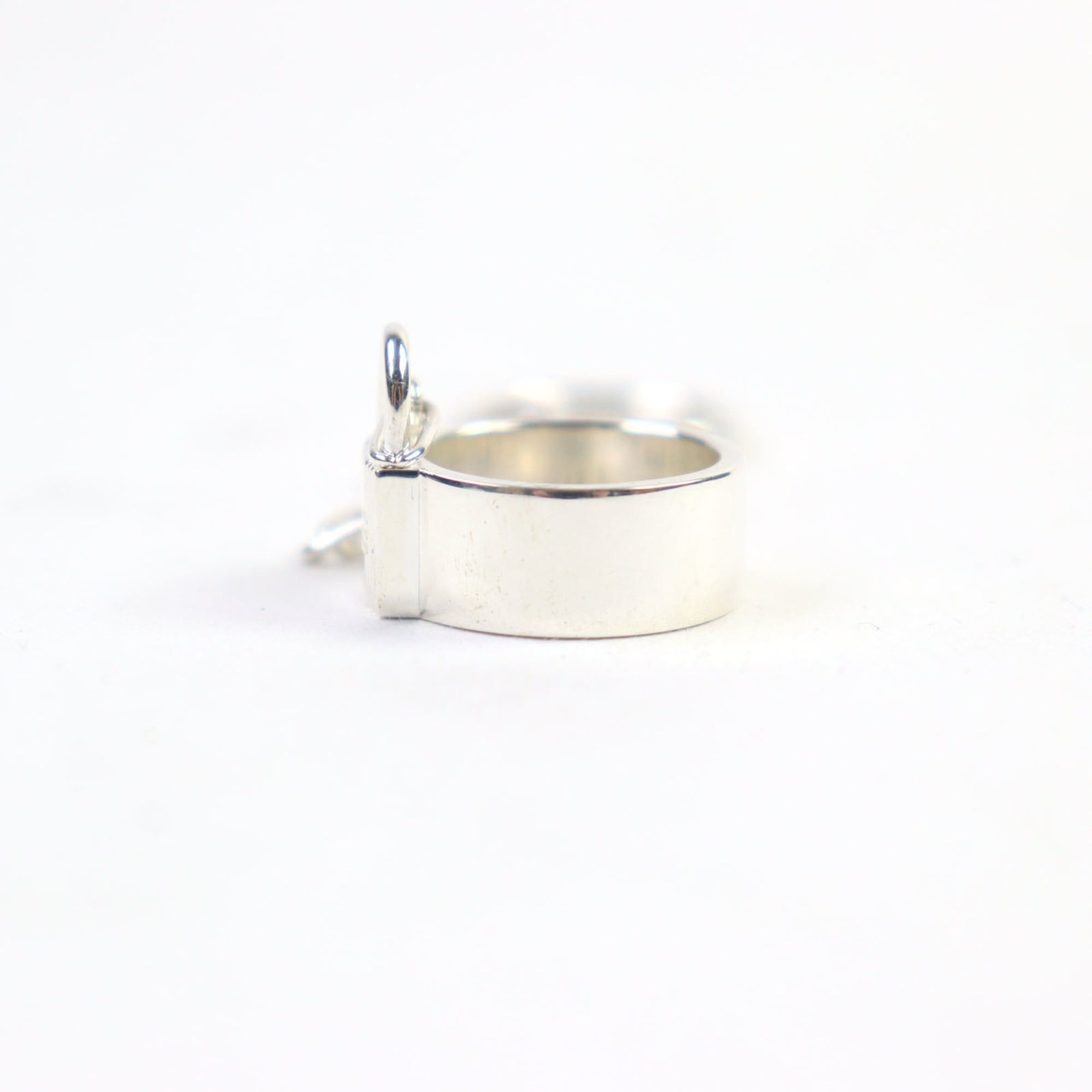 Hermes HERMES Alpha Kelly AG925 Clochette Cadena Double Ring - Silver Accessory, Size 49 (Japanese Equivalent), Made in France, Weight 11.37g, Women's Size ONE SIZE - 3 Thumbnail