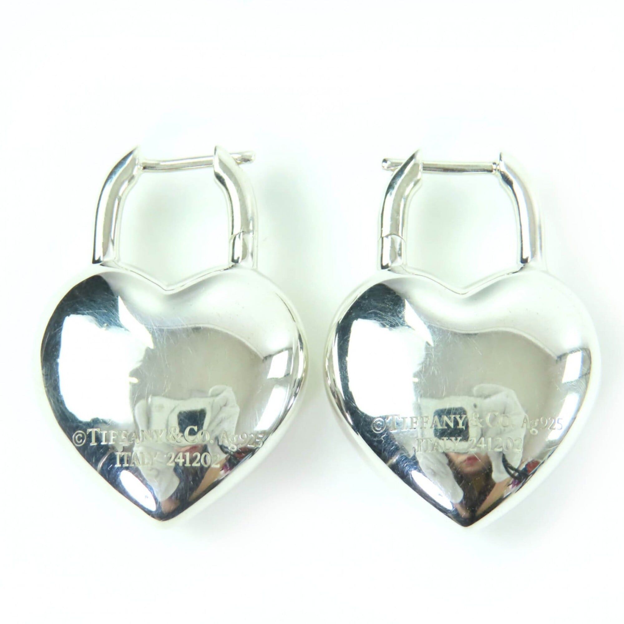 Tiffany & Co. TIFFANY&Co. Tiffany & Co. Return to Full Heart Earrings, Medium, AG925 Silver, Weight 22.3g, Women's Size ONE SIZE - 2 Thumbnail