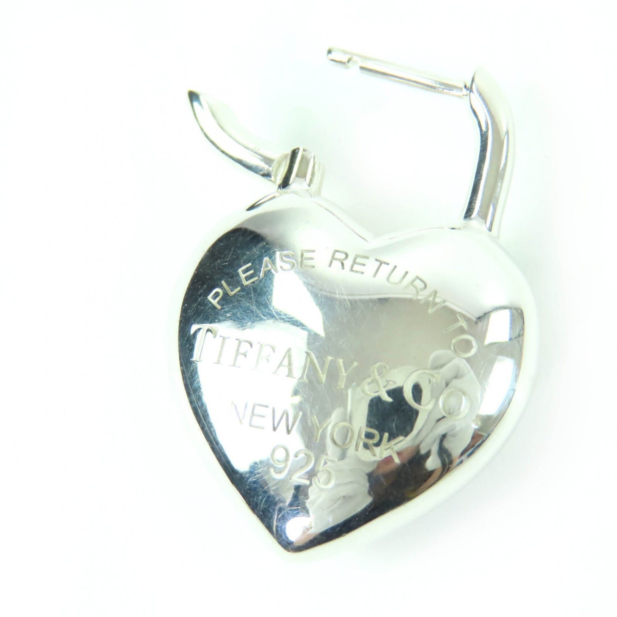 Tiffany & Co. TIFFANY&Co. Tiffany & Co. Return to Full Heart Earrings, Medium, AG925 Silver, Weight 22.3g, Women's Size ONE SIZE - 3 Thumbnail