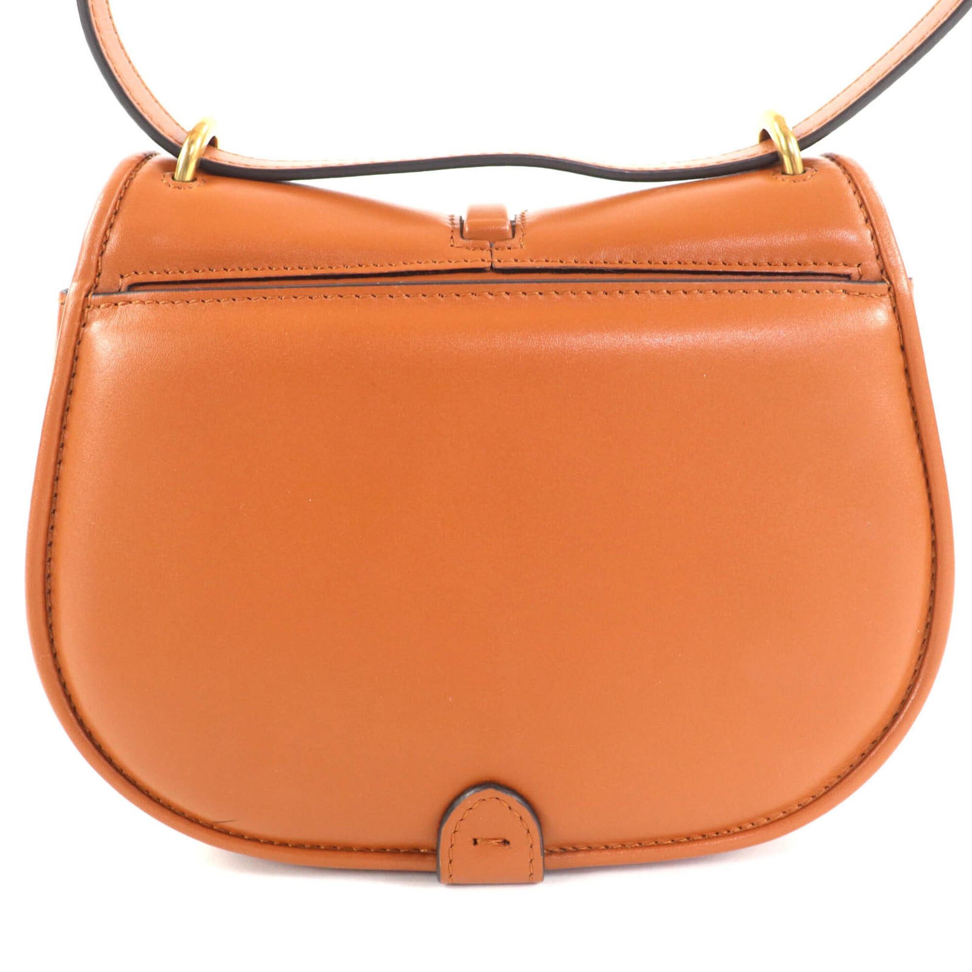 Fendi FENDI 8BS082 Camon Small Leather Satchel Shoulder Bag with FF Logo Hardware, Brown Gold Comes Dust Bag, Made in Italy, Women's. Size ONE SIZE - 3 Thumbnail