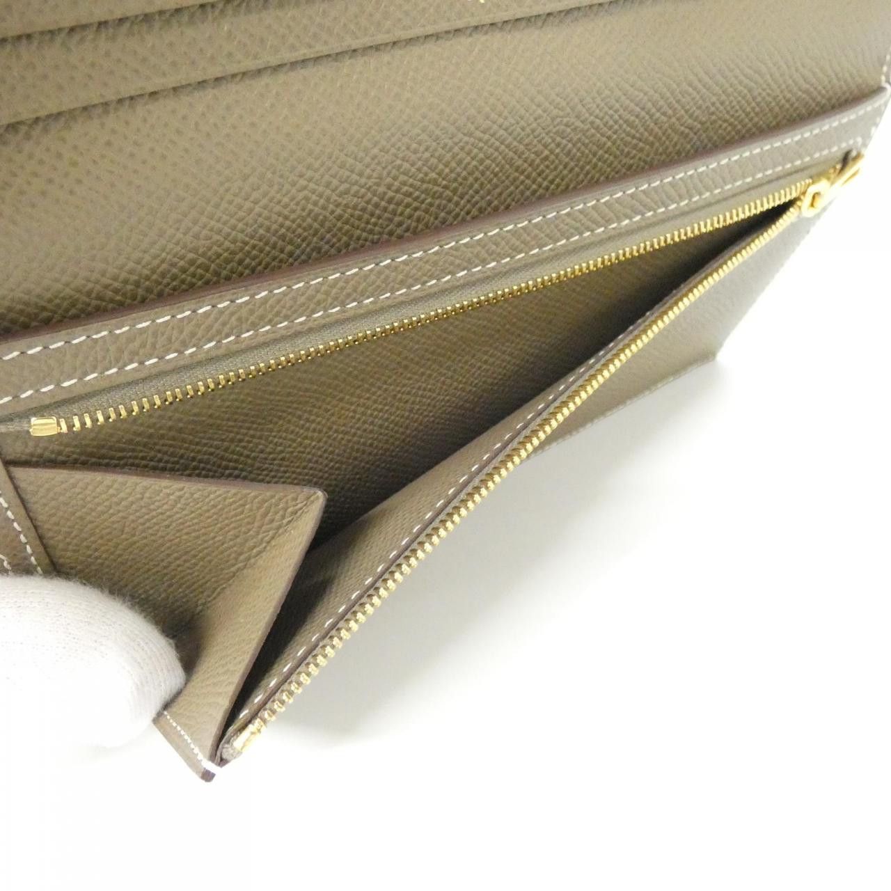 Hermes Hermes Hermes Bearn Soufflet Epsom long wallet Leather Long Wallet C DUTY FREE for USA Size ONE SIZE - 8 Thumbnail