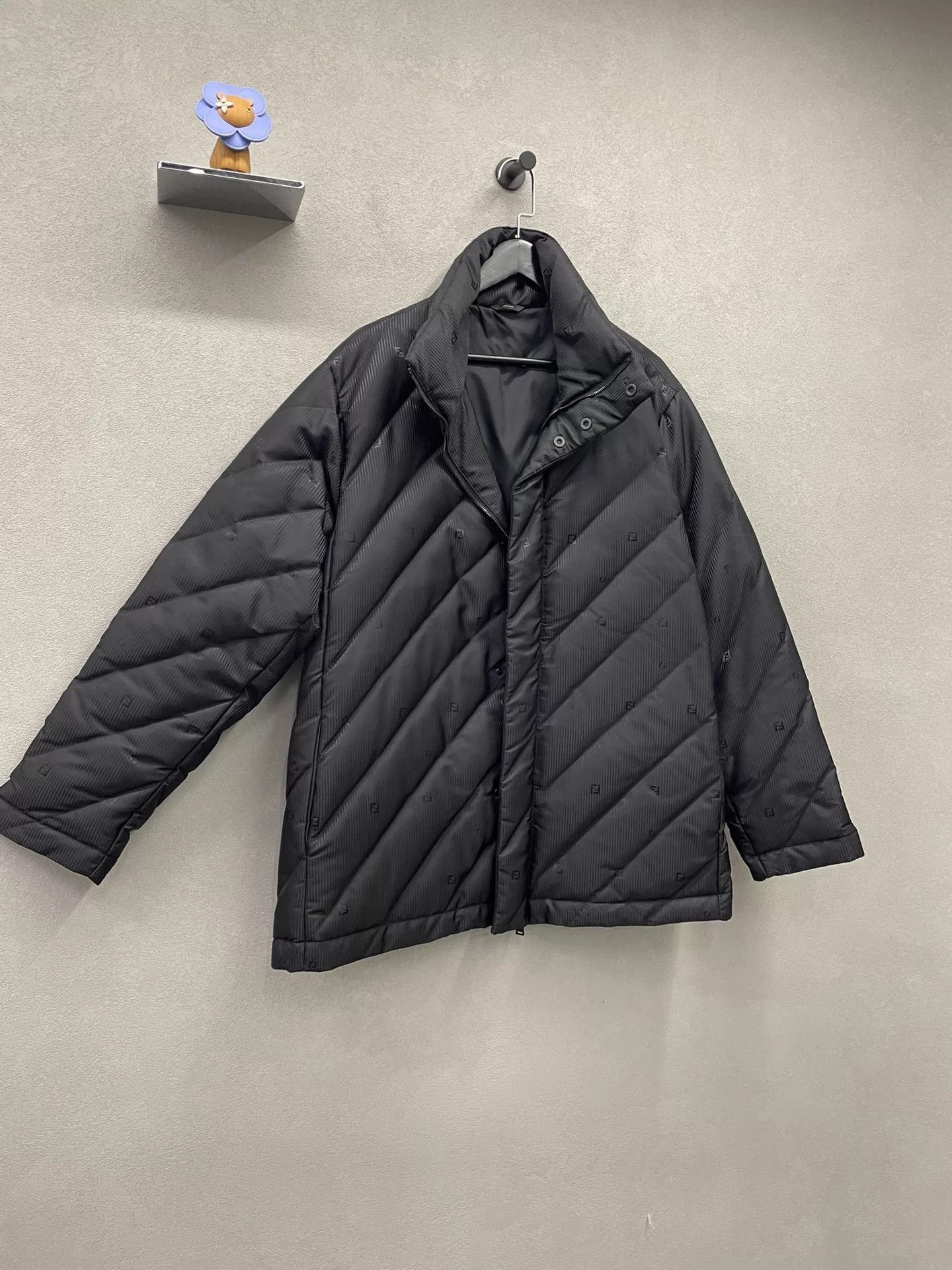 Fendi Fendi Striped Black Down Jacket Size US L / EU 52-54 / 3 - 4 Thumbnail