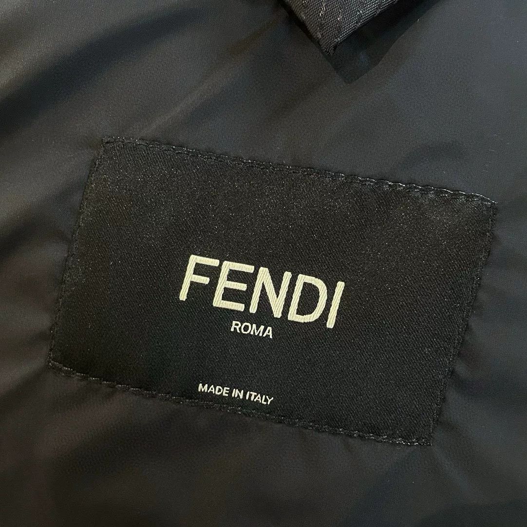 Fendi Fendi Striped Black Down Jacket Size US L / EU 52-54 / 3 - 6 Thumbnail