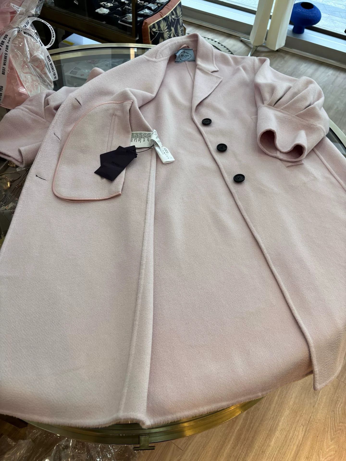 Prada Prada Light Pink Cashmere Coat Size S / US 4 / IT 40 - 9 Thumbnail