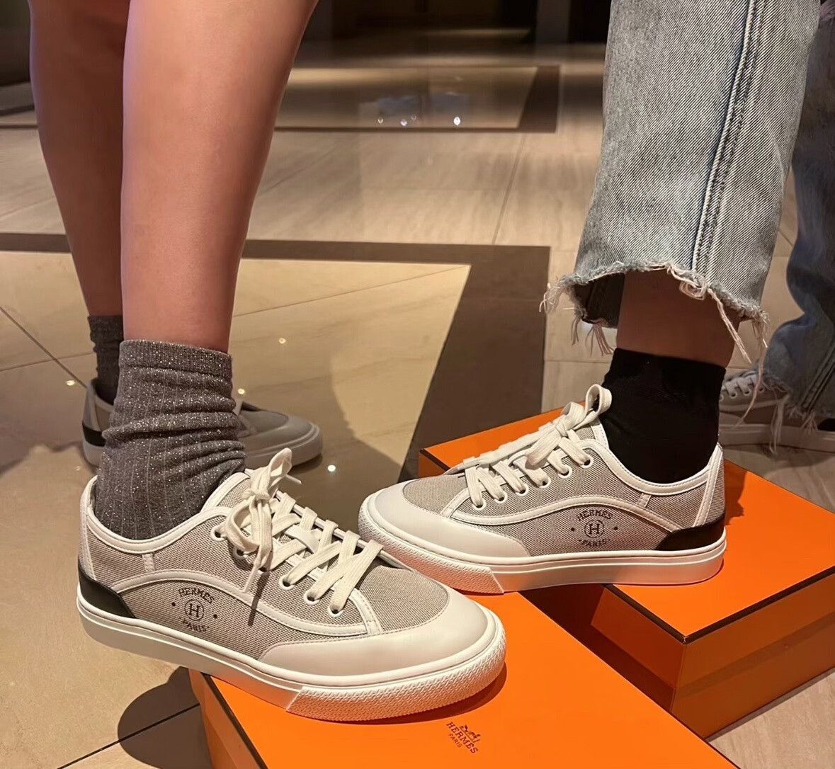 Hermes Hermes Get Canvas Sneakers Size US 6.5 / EU 39-40 - 9 Thumbnail