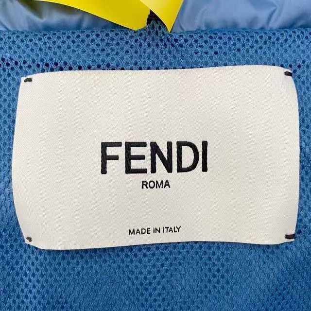 Fendi Fendi Logo Blue Hooded Jacket Size US M / EU 48-50 / 2 - 4 Thumbnail