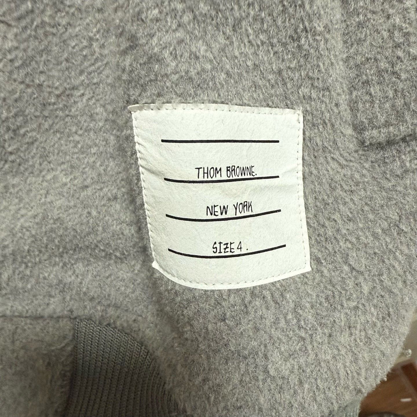 Thom Browne Thom Browne Gray Wool Baseball Jacket Size US XL / EU 56 / 4 - 5 Thumbnail