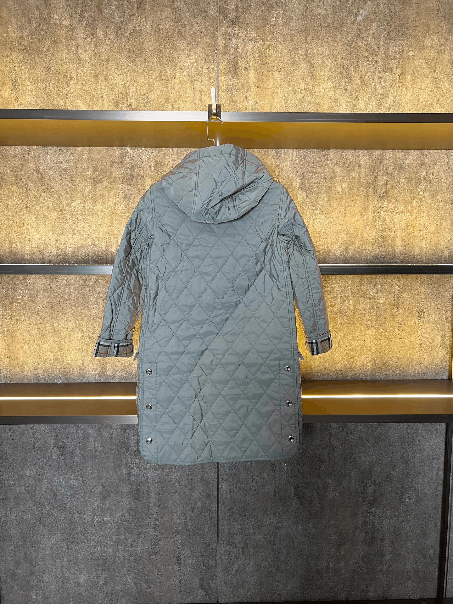 Burberry Burberry Checkered Hooded Cotton Coat Size XS / US 0-2 / IT 36-38 - 2 Thumbnail