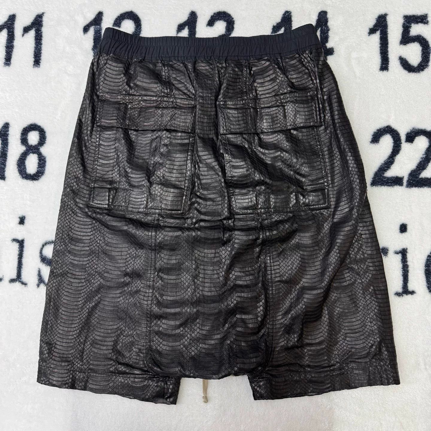 Rick Owens Rick Owens Python Skin Drop-Crotch Pants Size US 27 - 2 Thumbnail