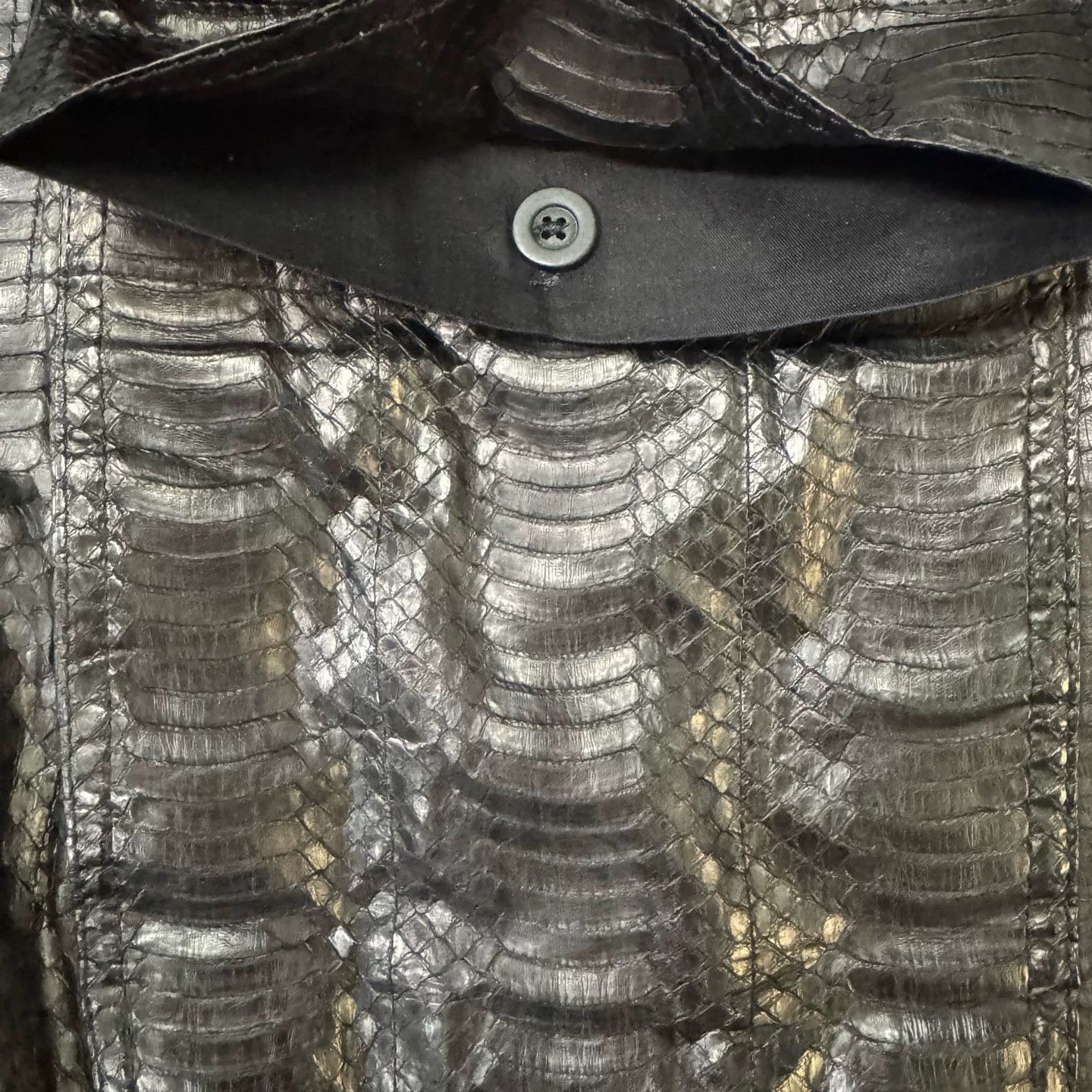Rick Owens Rick Owens Python Skin Drop-Crotch Pants Size US 27 - 9 Thumbnail