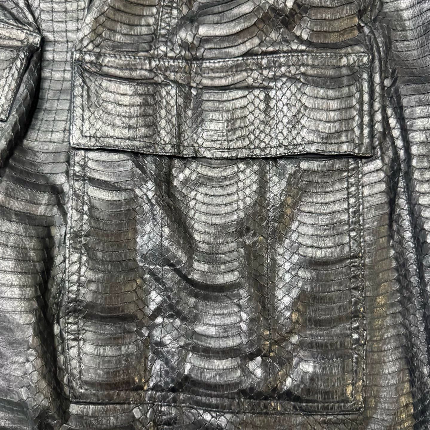 Rick Owens Rick Owens Python Skin Drop-Crotch Pants Size US 27 - 8 Thumbnail