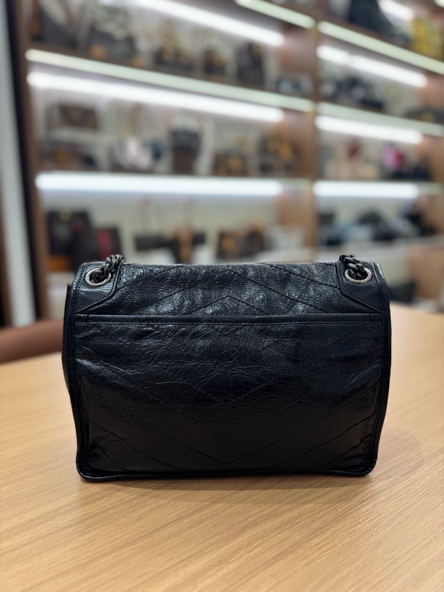 Yves Saint Laurent YSL Niki Black Silver Chain Bag Size ONE SIZE - 2 Thumbnail