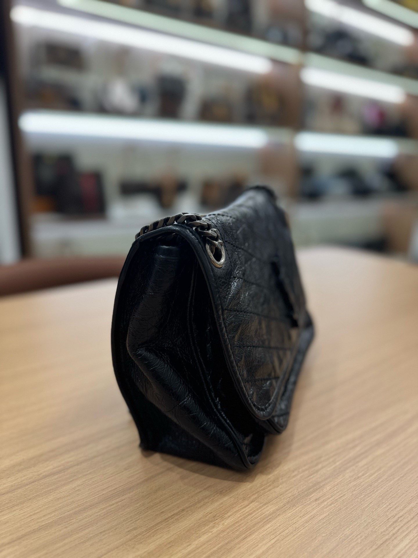 Yves Saint Laurent YSL Niki Black Silver Chain Bag Size ONE SIZE - 3 Thumbnail