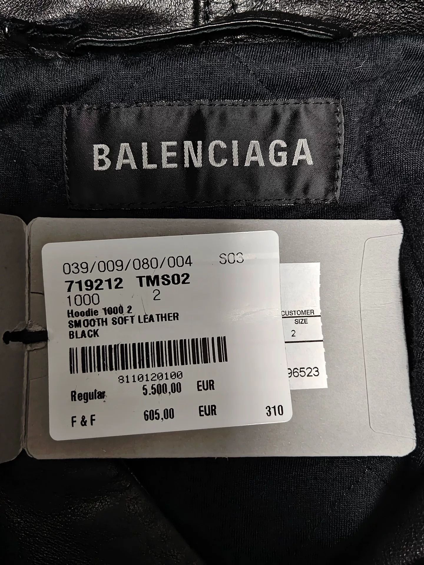Balenciaga Balenciaga Black Leather Pullover Jacket Size US M / EU 48-50 / 2 - 4 Thumbnail