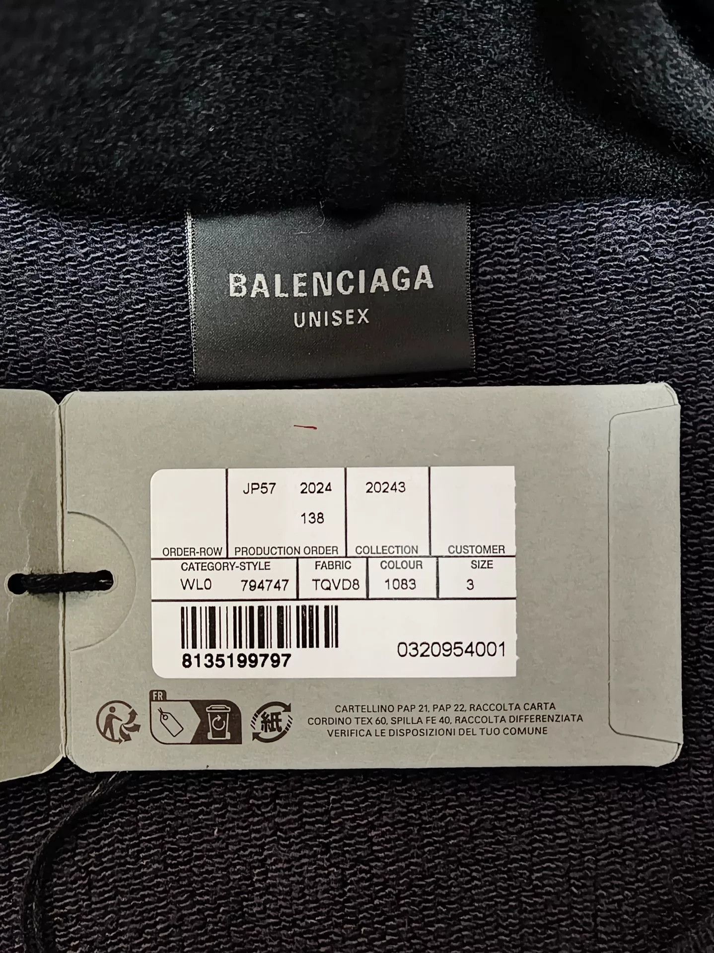 Balenciaga Balenciaga Gray Gradient Scarf Hooded Sweatshirt Size US L / EU 52-54 / 3 - 4 Thumbnail