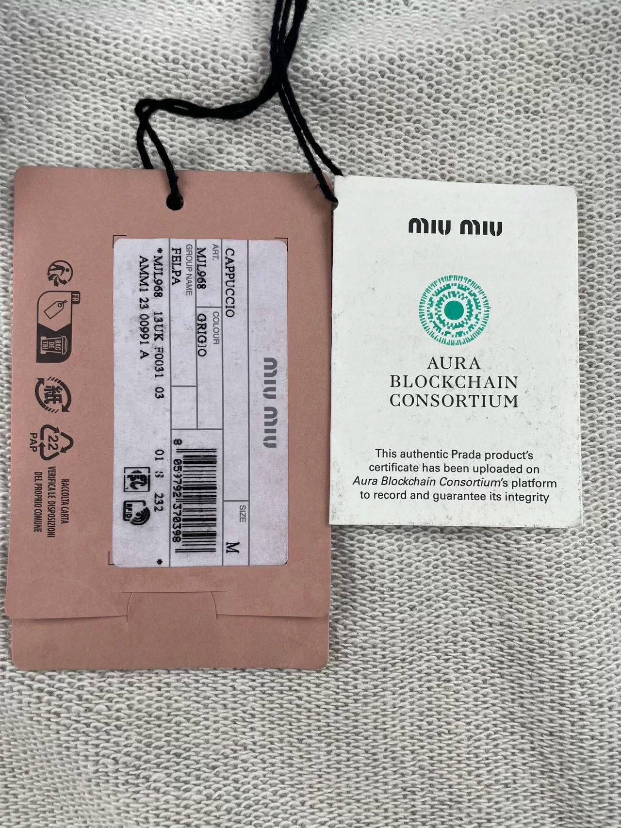 Miu Miu MiuMiu Gray Zip-Up Hooded Jacket Size M / US 6-8 / IT 42-44 - 5 Thumbnail