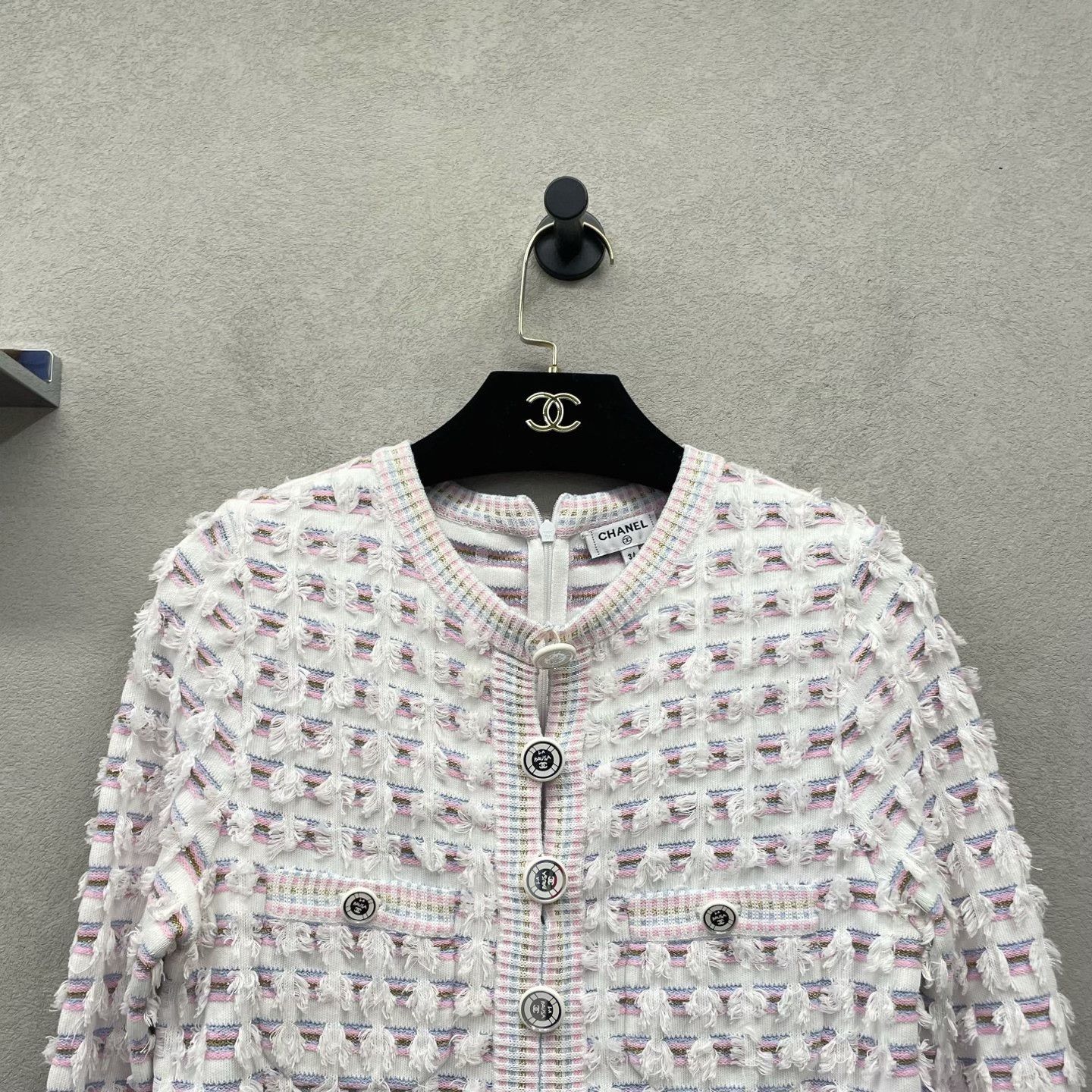 Chanel Chanel Pink White Slim Dress Size XXS / US 00 / IT 34 - 4 Thumbnail