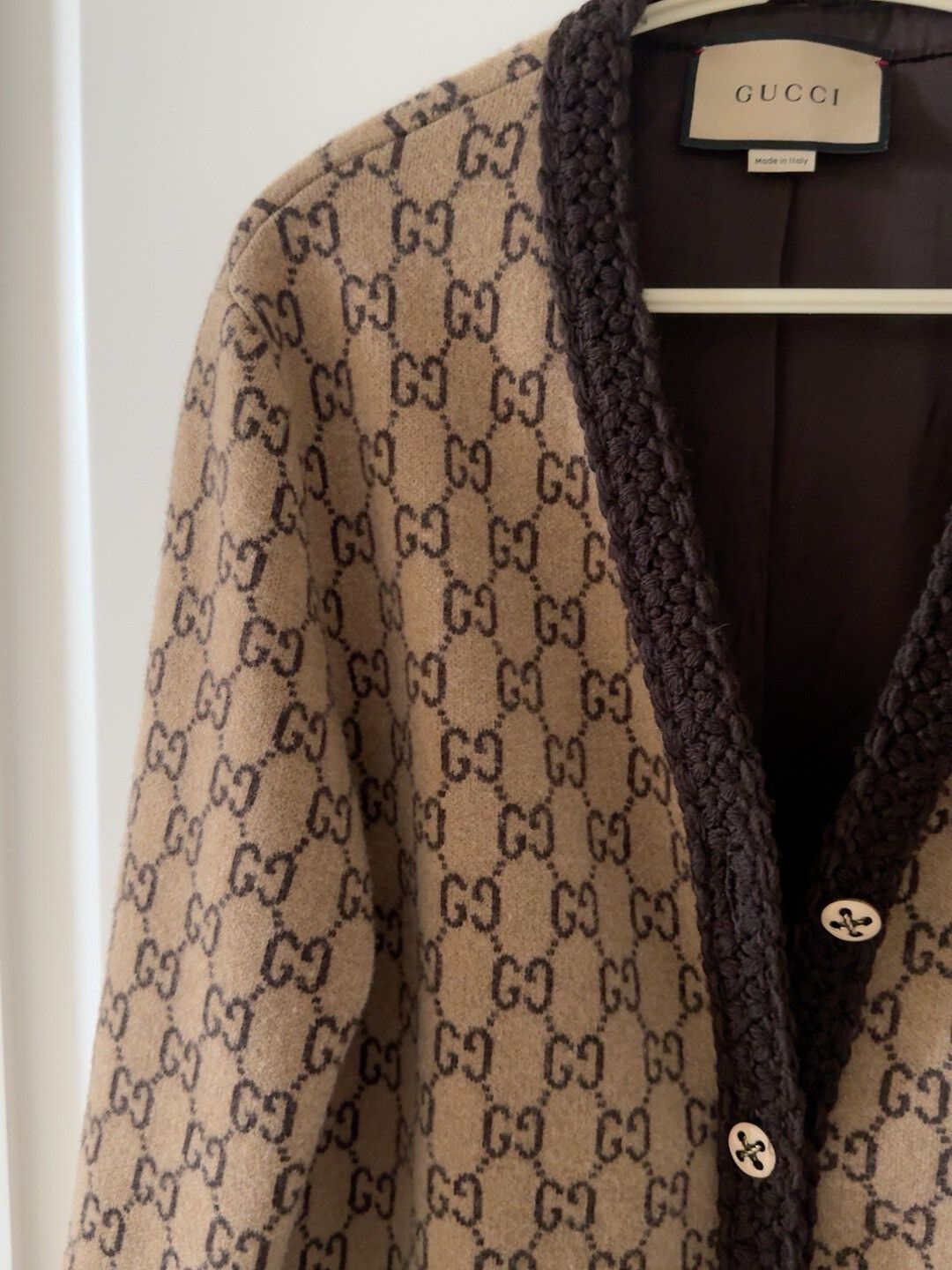 Gucci Gucci Wool GG Knit Brown Cardigan Size XS / US 0-2 / IT 36-38 - 3 Thumbnail