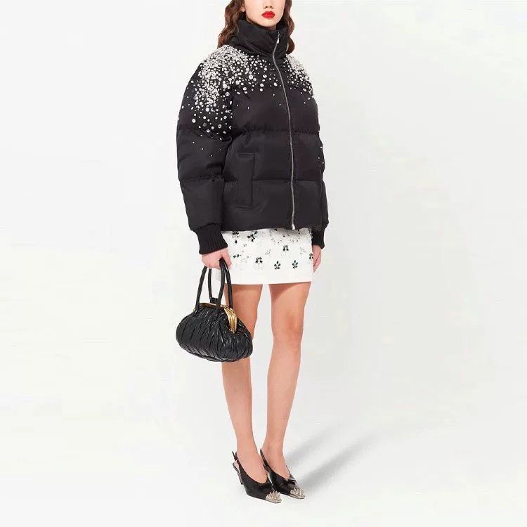 Miu Miu MIU MIU Black Sparkly Star Down Jacket Size XS / US 0-2 / IT 36-38 - 6 Thumbnail