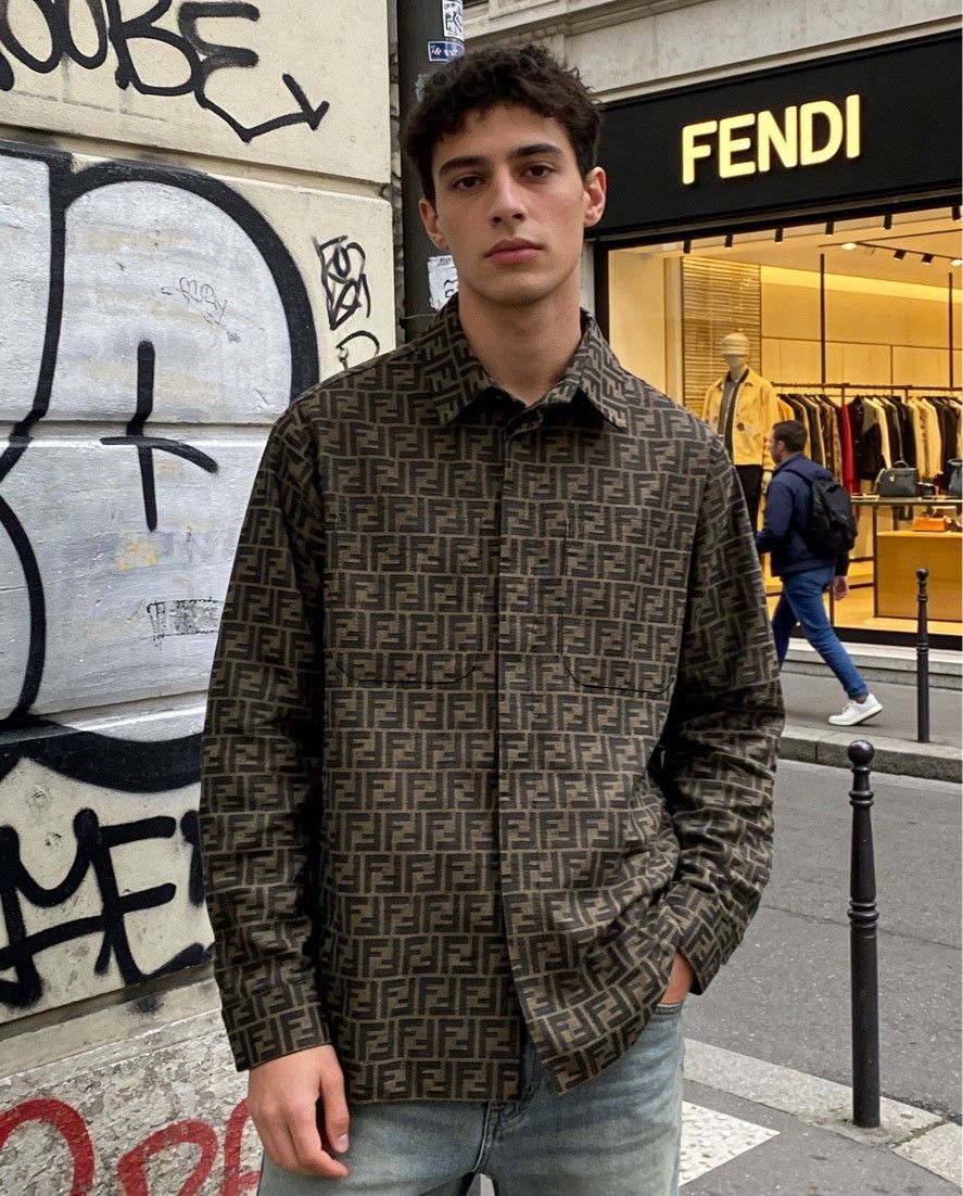 Fendi Fendi Classic FF Logo Shirt Jacket Size US XS / EU 42 / 0 - 6 Thumbnail