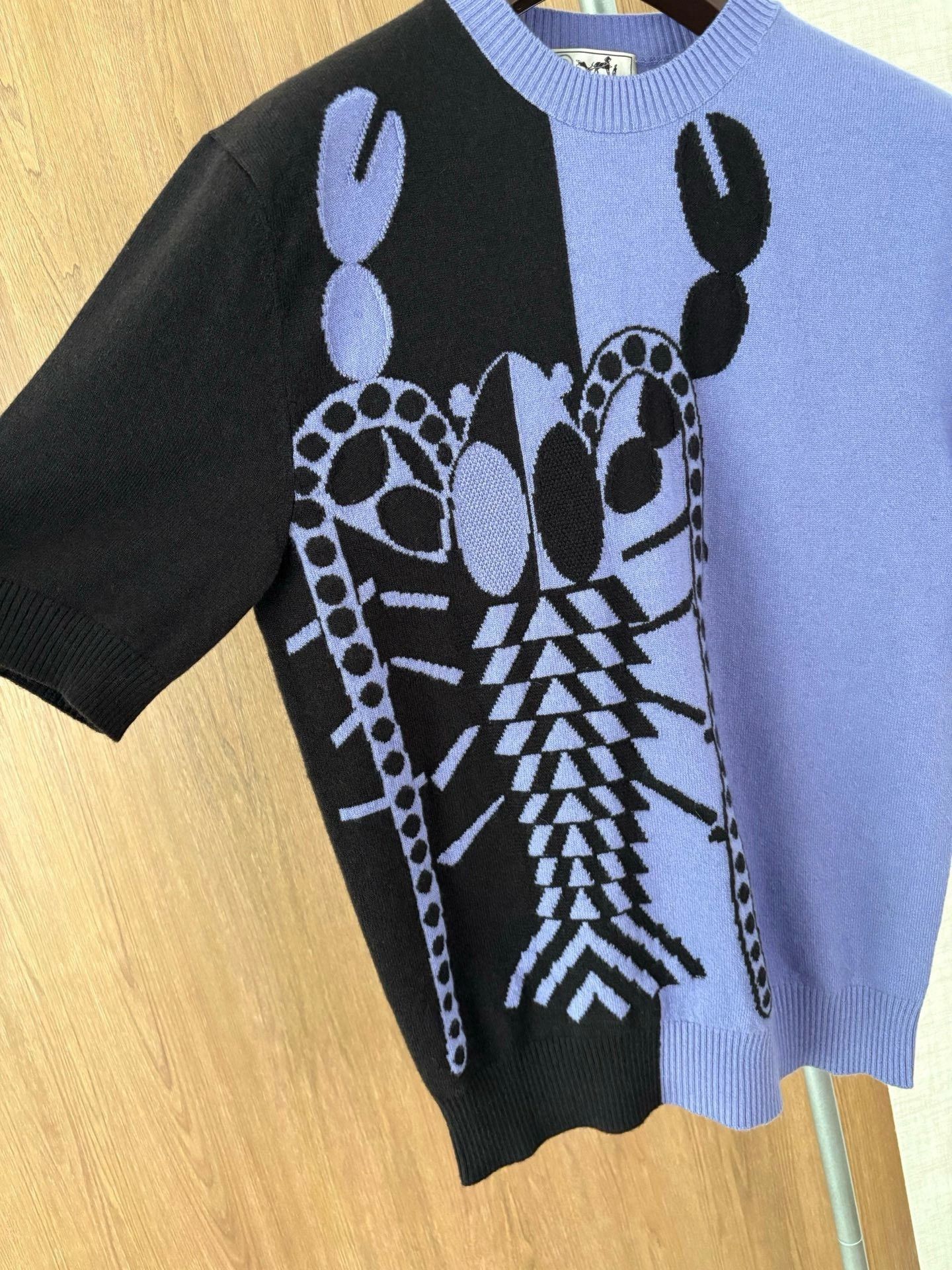 Hermes Hermes Men's Color-Block Lobster Knit Size US M / EU 48-50 / 2 - 6 Thumbnail