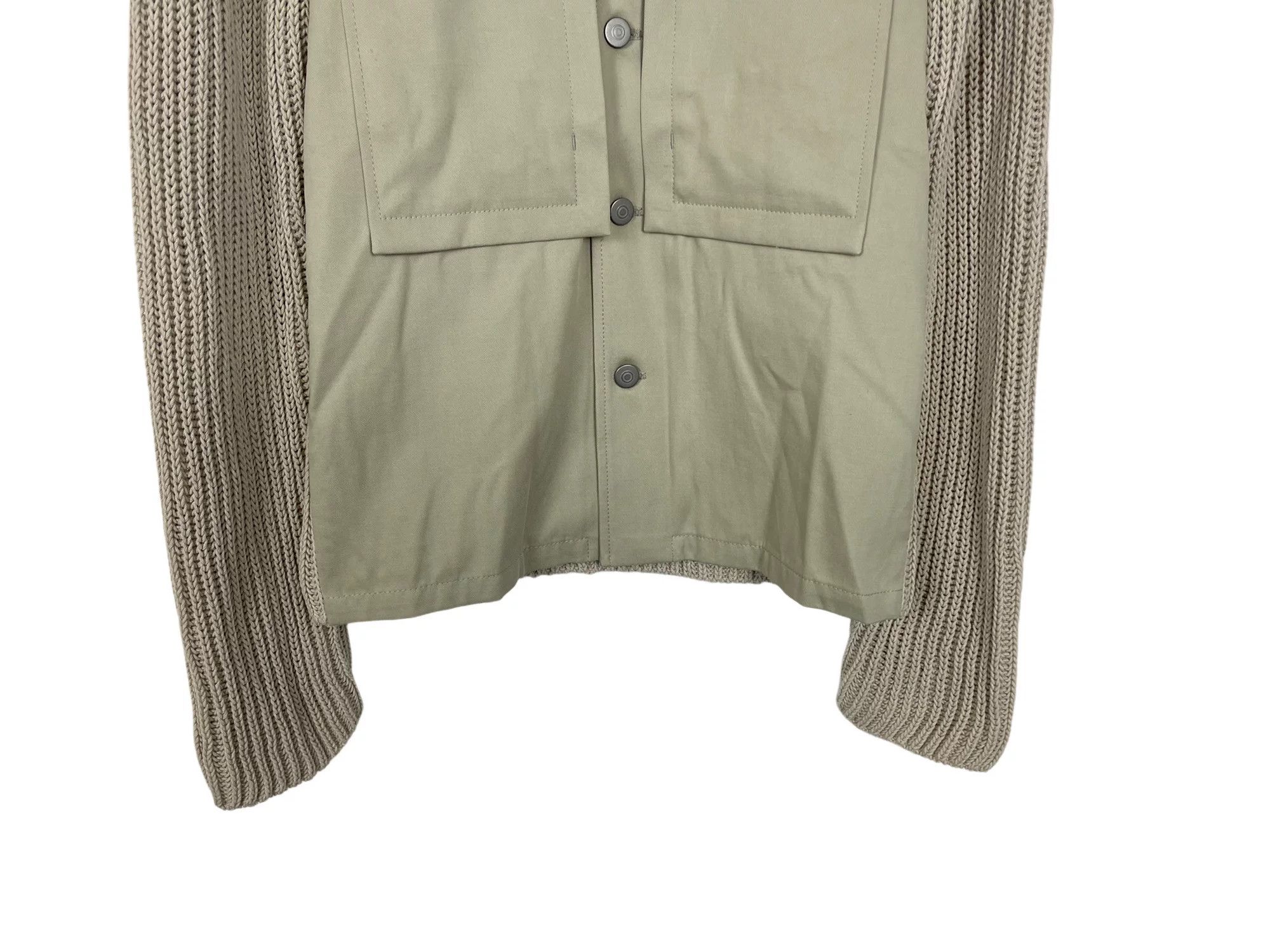 Maison Margiela Maison Margiela Olive-Green Knit Jacket Size US S / EU 44-46 / 1 - 4 Thumbnail