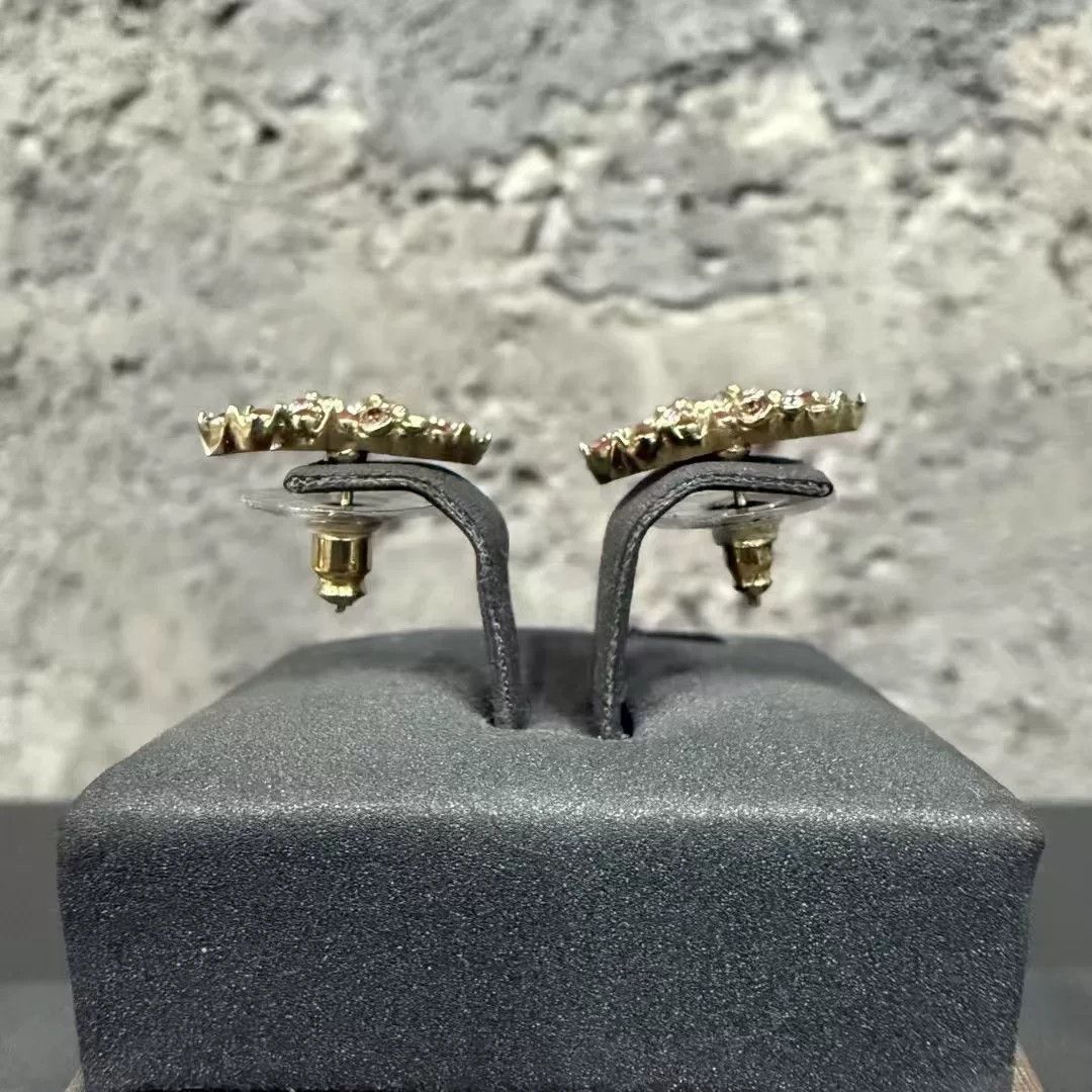 Chanel Chanel Double C Rhinestone Earrings Size ONE SIZE - 6 Thumbnail
