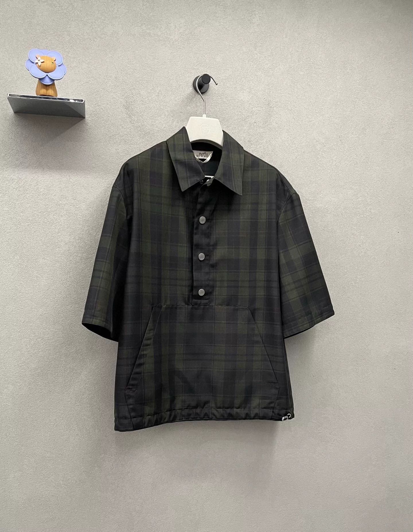 Hermes Hermes Checkered Short-Sleeve Shirt Size US M / EU 48-50 / 2 - 3 Thumbnail