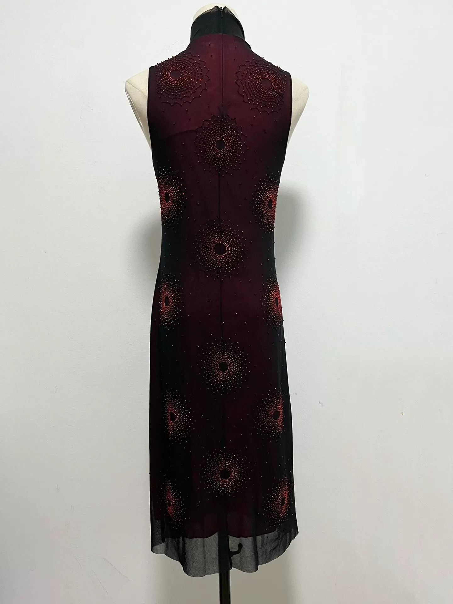 Vivienne Tam Vivienne Tam Beaded Mesh Sleeveless Dress Size XS / US 0-2 / IT 36-38 - 4 Thumbnail