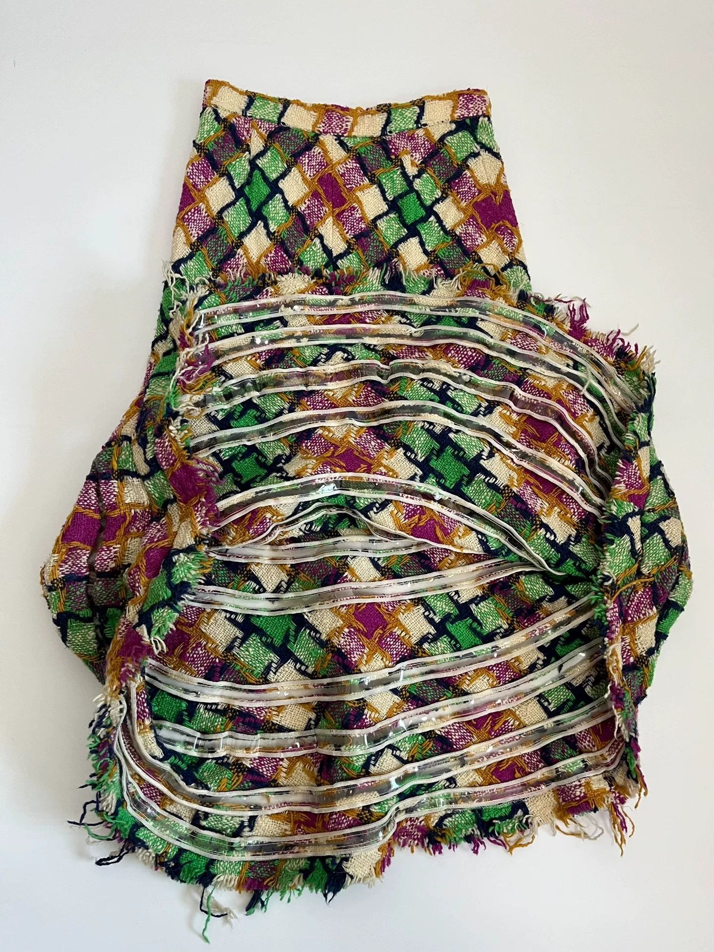 Junya Watanabe Junya Watanabe Plaid Flared Skirt Size 35" - 2 Thumbnail