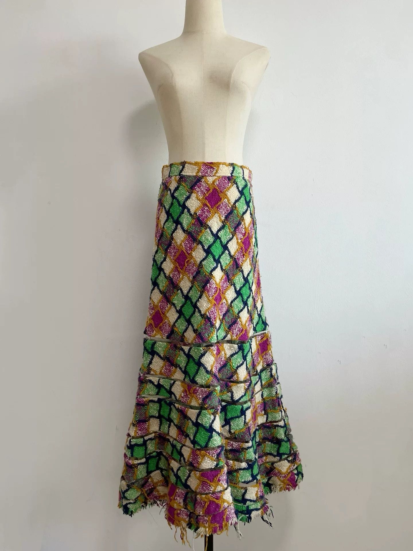 Junya Watanabe Junya Watanabe Plaid Flared Skirt Size 35" - 4 Thumbnail