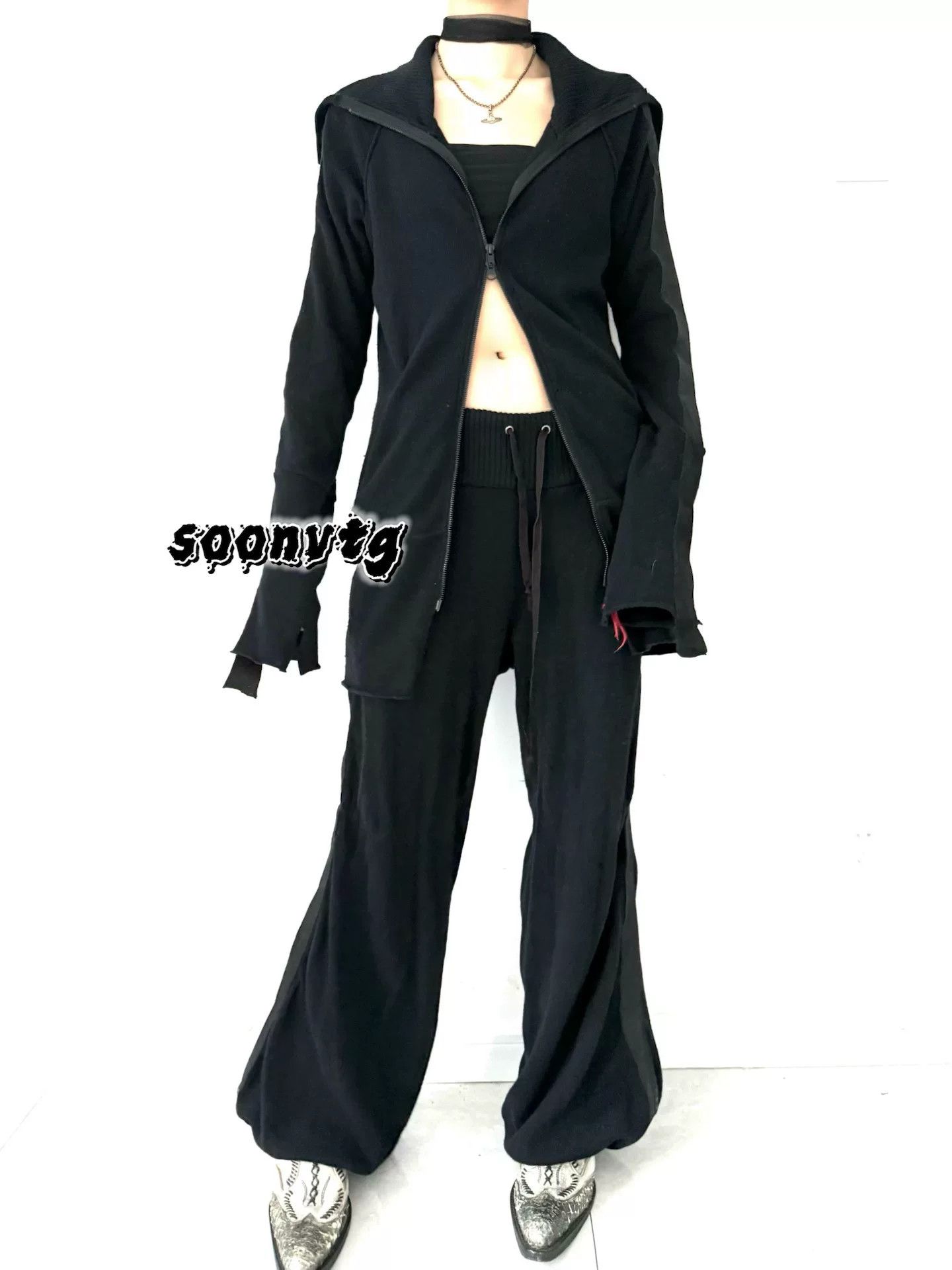 If Six Was Nine L.G.B Black Zip-Up Long-Sleeve Top Size US S / EU 44-46 / 1 - 8 Thumbnail