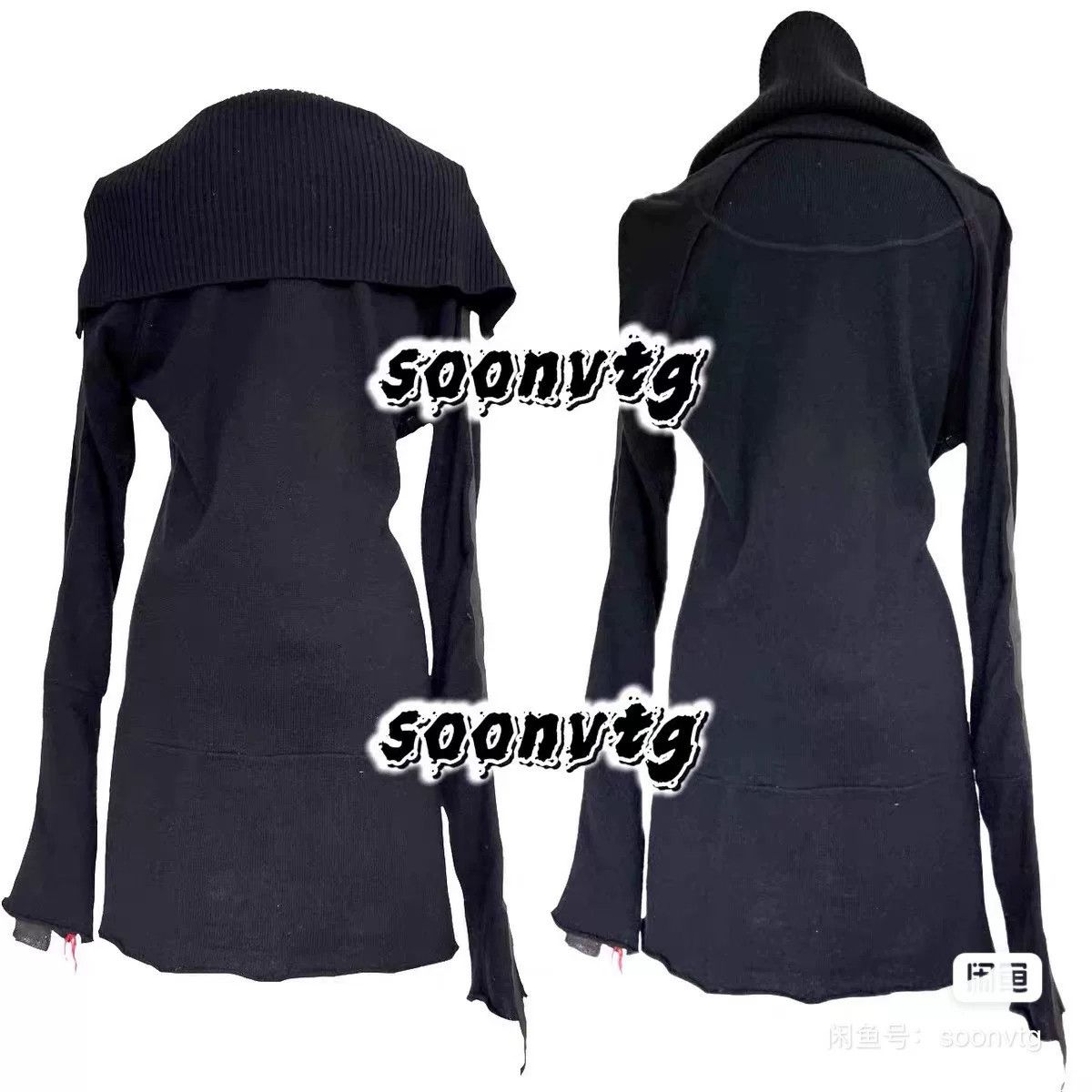 If Six Was Nine L.G.B Black Zip-Up Long-Sleeve Top Size US S / EU 44-46 / 1 - 3 Thumbnail