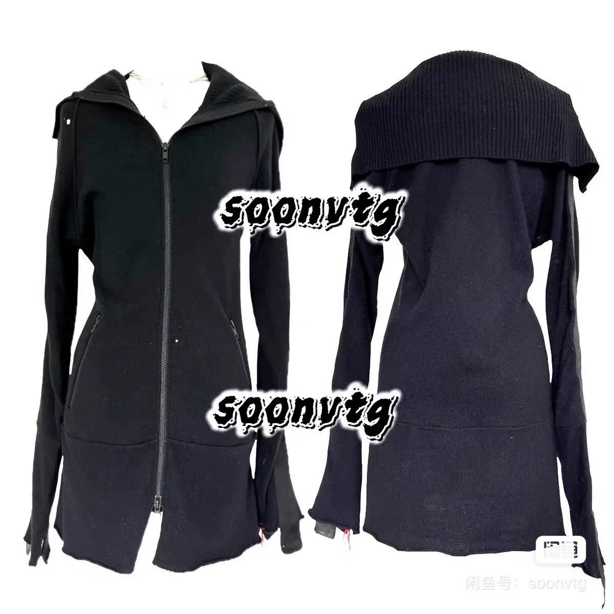 If Six Was Nine L.G.B Black Zip-Up Long-Sleeve Top Size US S / EU 44-46 / 1 - 4 Thumbnail