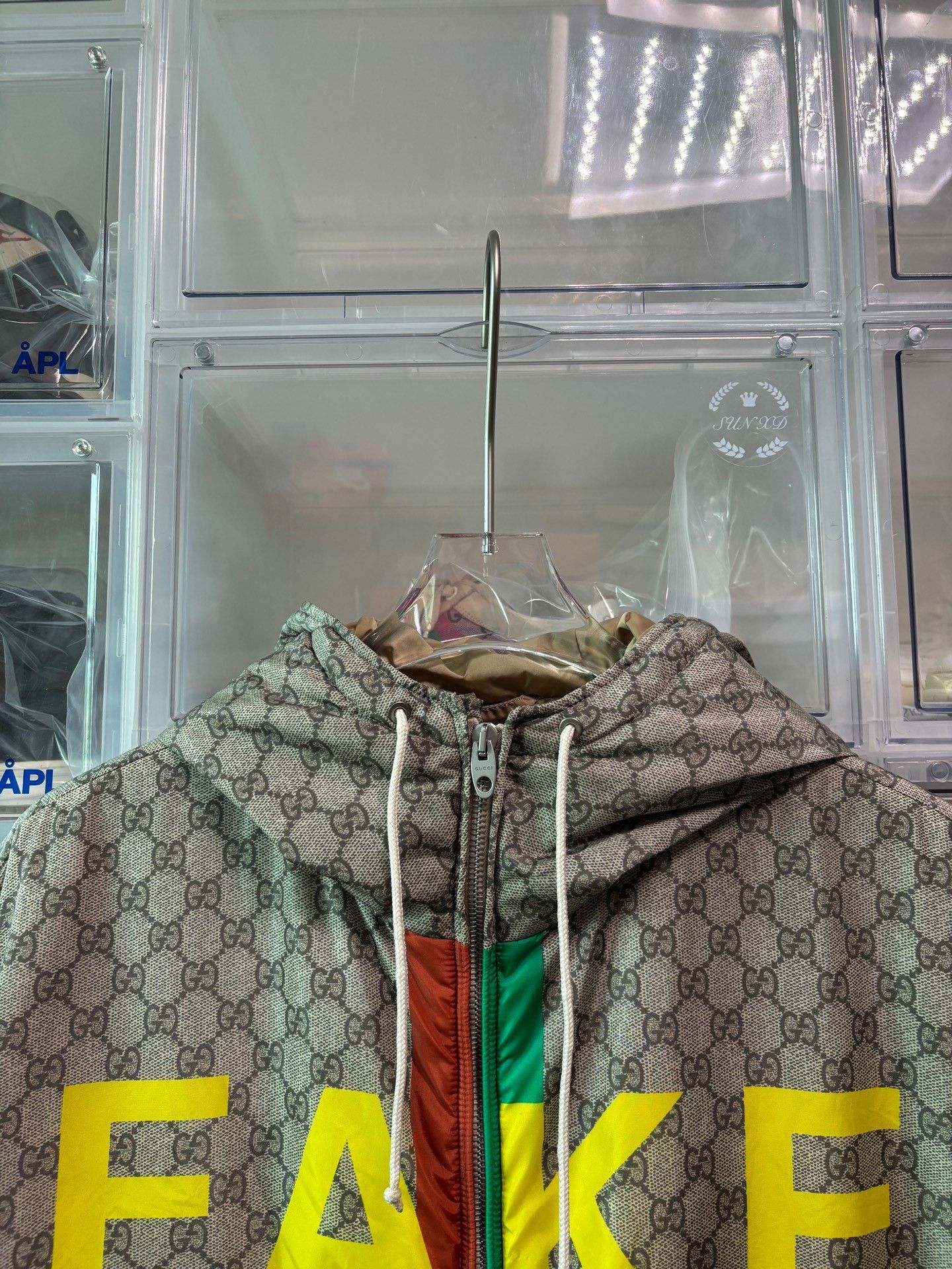 Gucci Gucci Brown Letter Print Hooded Jacket Size US M / EU 48-50 / 2 - 4 Thumbnail