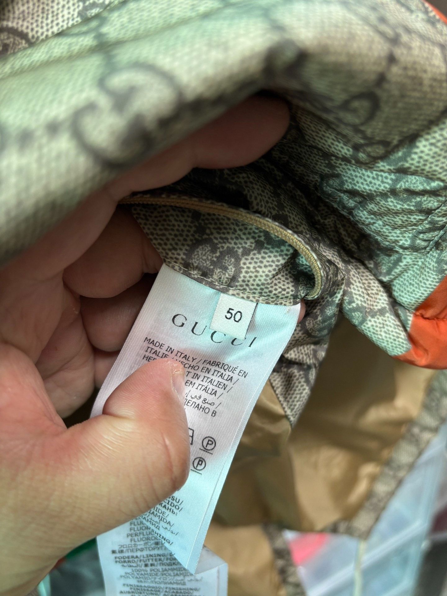Gucci Gucci Brown Letter Print Hooded Jacket Size US M / EU 48-50 / 2 - 7 Thumbnail