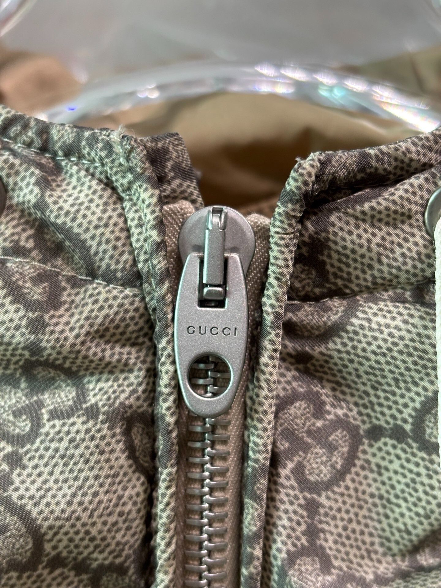 Gucci Gucci Brown Letter Print Hooded Jacket Size US M / EU 48-50 / 2 - 2 Thumbnail