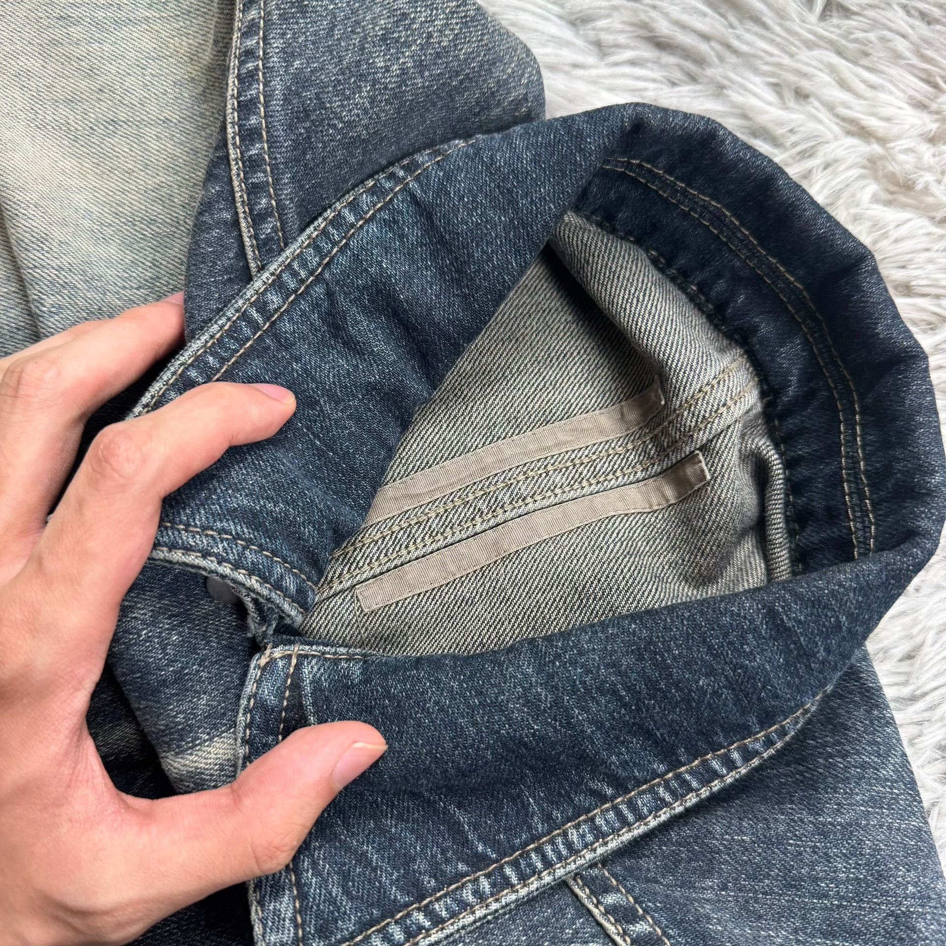 Rick Owens Rick Owens Gradient Denim Jacket Size US M / EU 48-50 / 2 - 2 Thumbnail