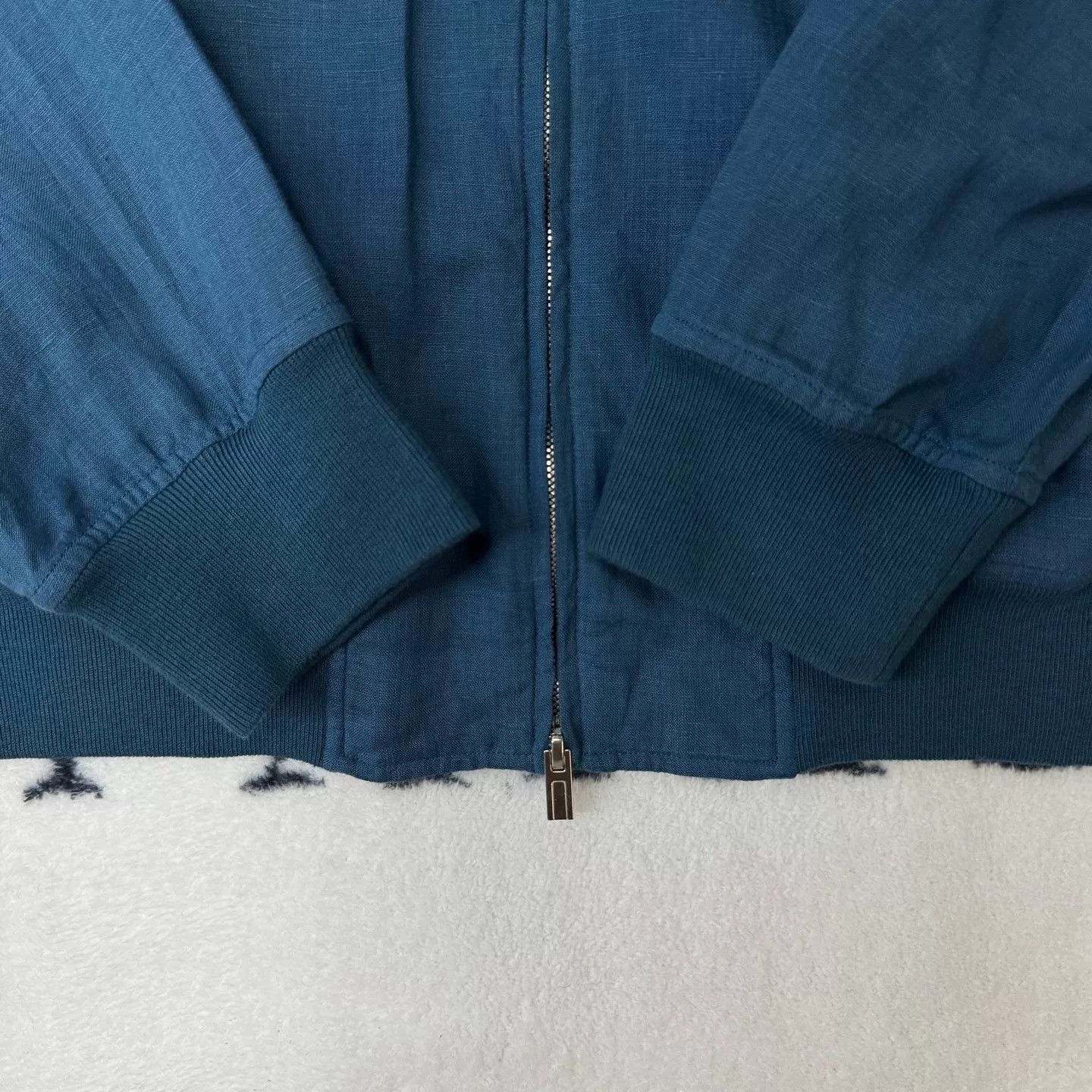 Hermes Hermes Blue Linen Jacket Size US XXS / EU 40 - 2 Thumbnail