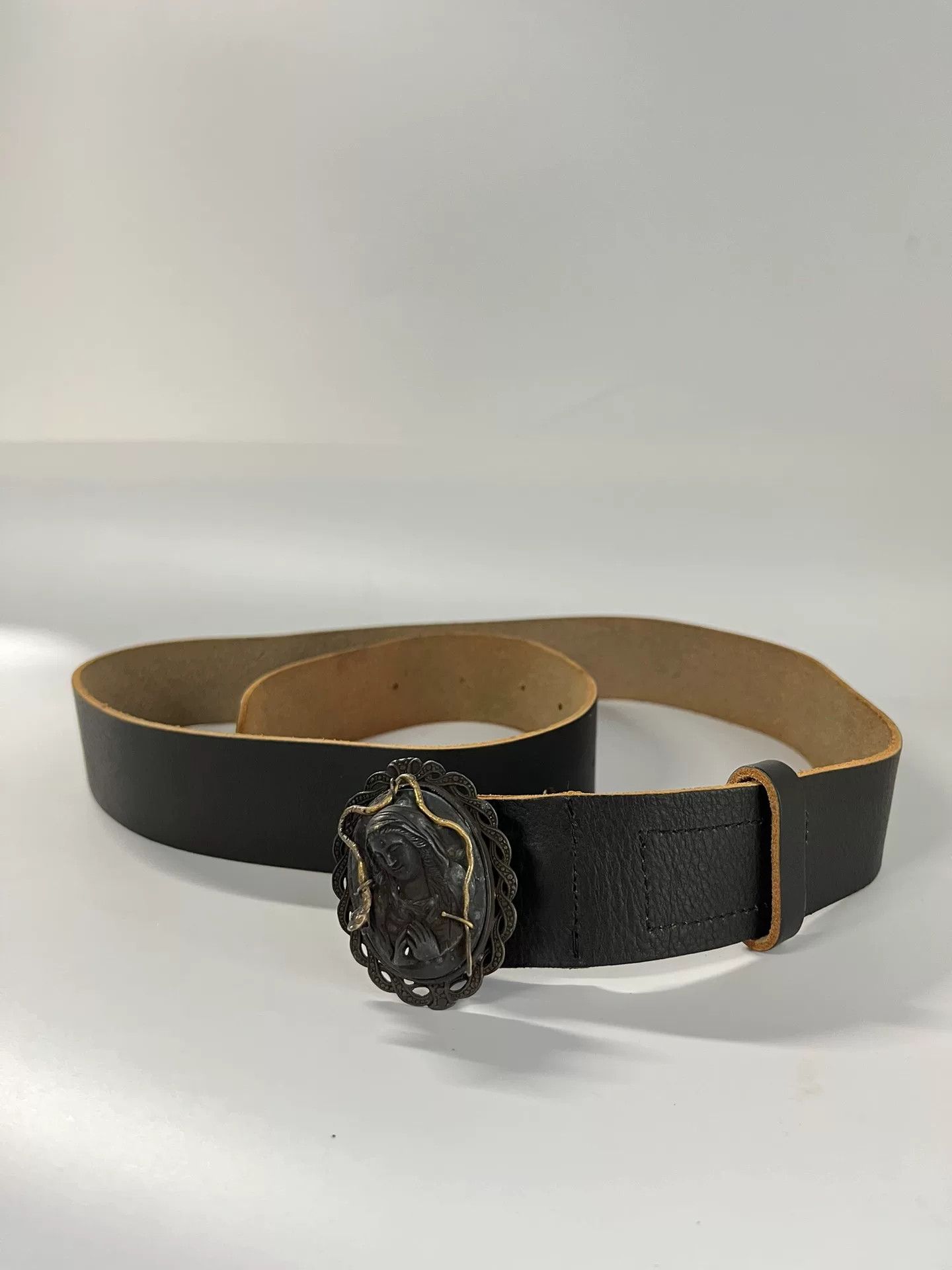 Share Spirit Homme Portrait Snake Design Black Belt Size ONE SIZE - 3 Thumbnail