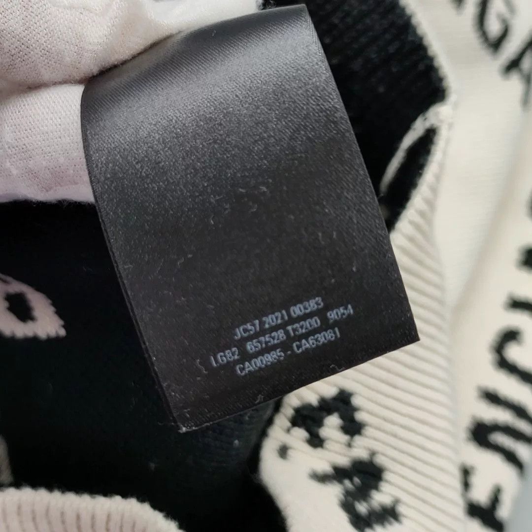 Balenciaga Balenciaga Allover Logo Cotton Crewneck Sweater Size US S / EU 44-46 / 1 - 5 Thumbnail