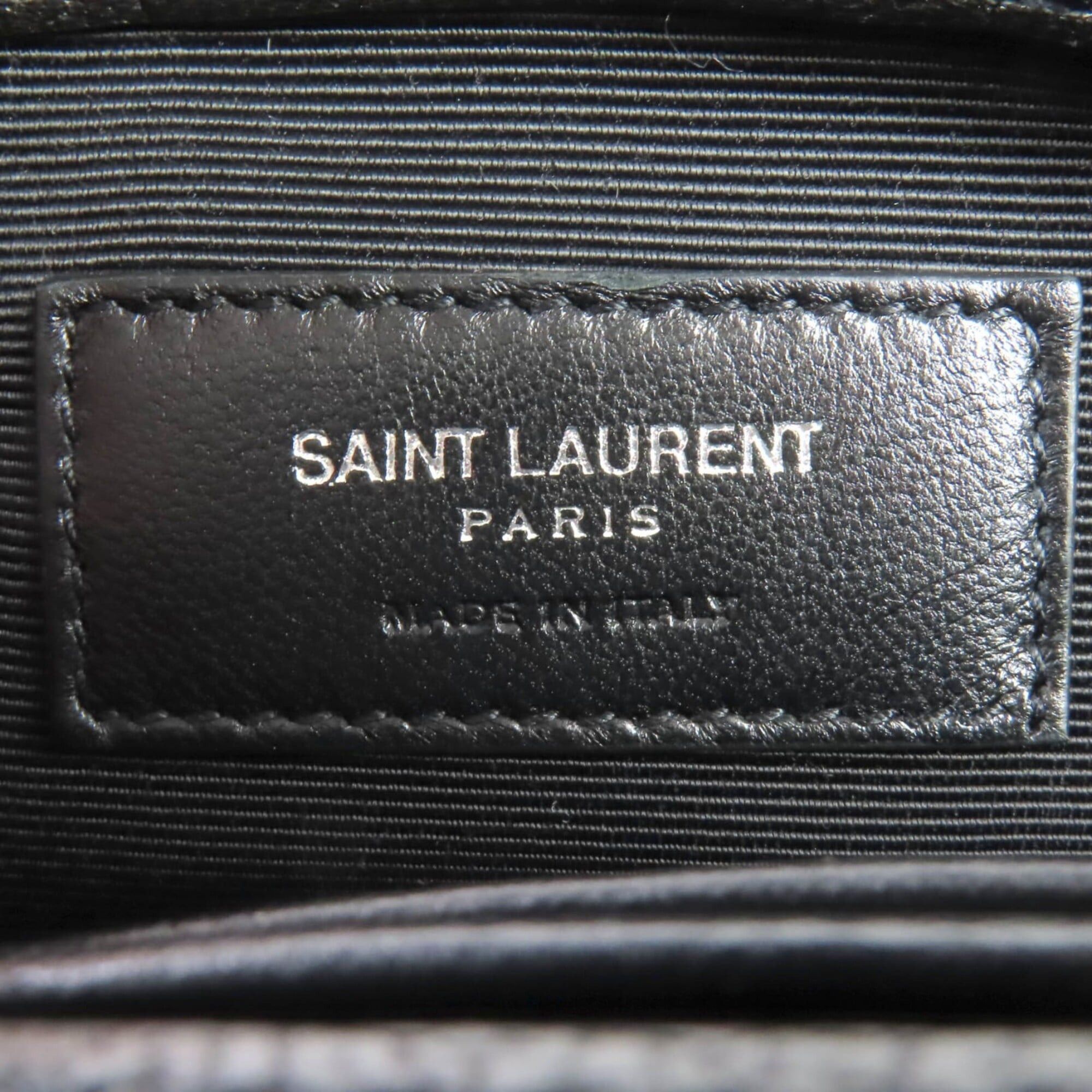 Saint Laurent Paris SAINT LAURENT 405328 Classic Baby Chain Leather Shoulder Bag, Black with Silver Hardware, Comes Dust Made in Italy, Women's. Size ONE SIZE - 14 Thumbnail