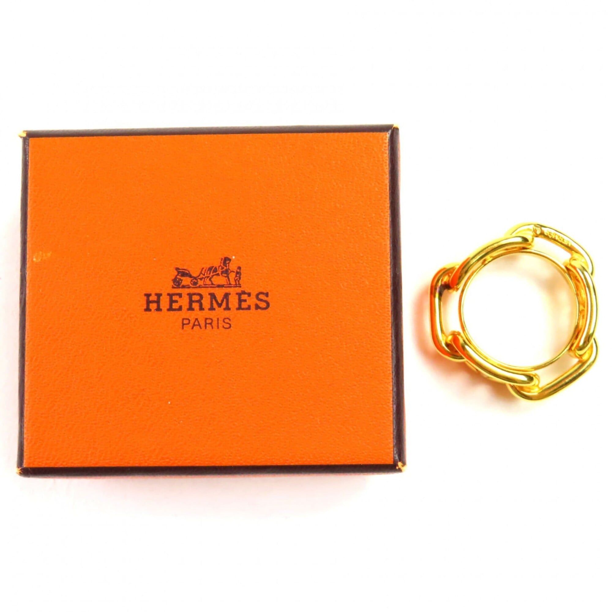 Hermes Hermes Lugate Chaine d'Ancre GP Scarf Clip/Scarf Ring Gold with Box Women's Size ONE SIZE - 2 Thumbnail