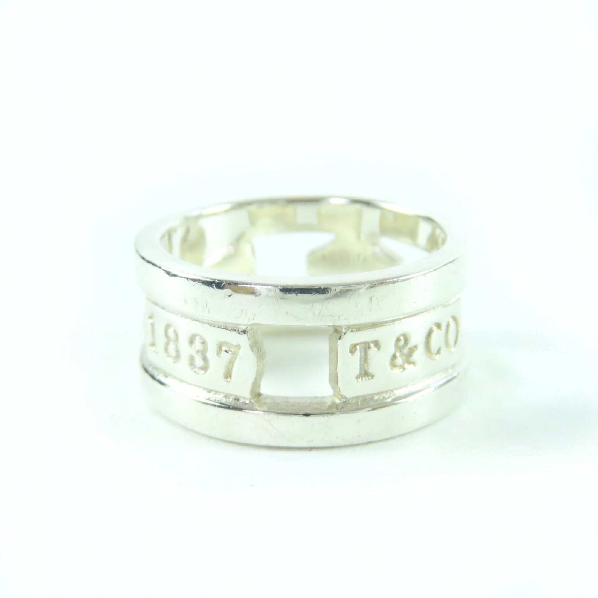 Tiffany & Co. TIFFANY&Co. Tiffany 1837 Element Ring, 925 Sterling Silver, Approx. Japanese Size, Made in Italy, Weight 5.9g, Women's Size ONE SIZE - 3 Thumbnail