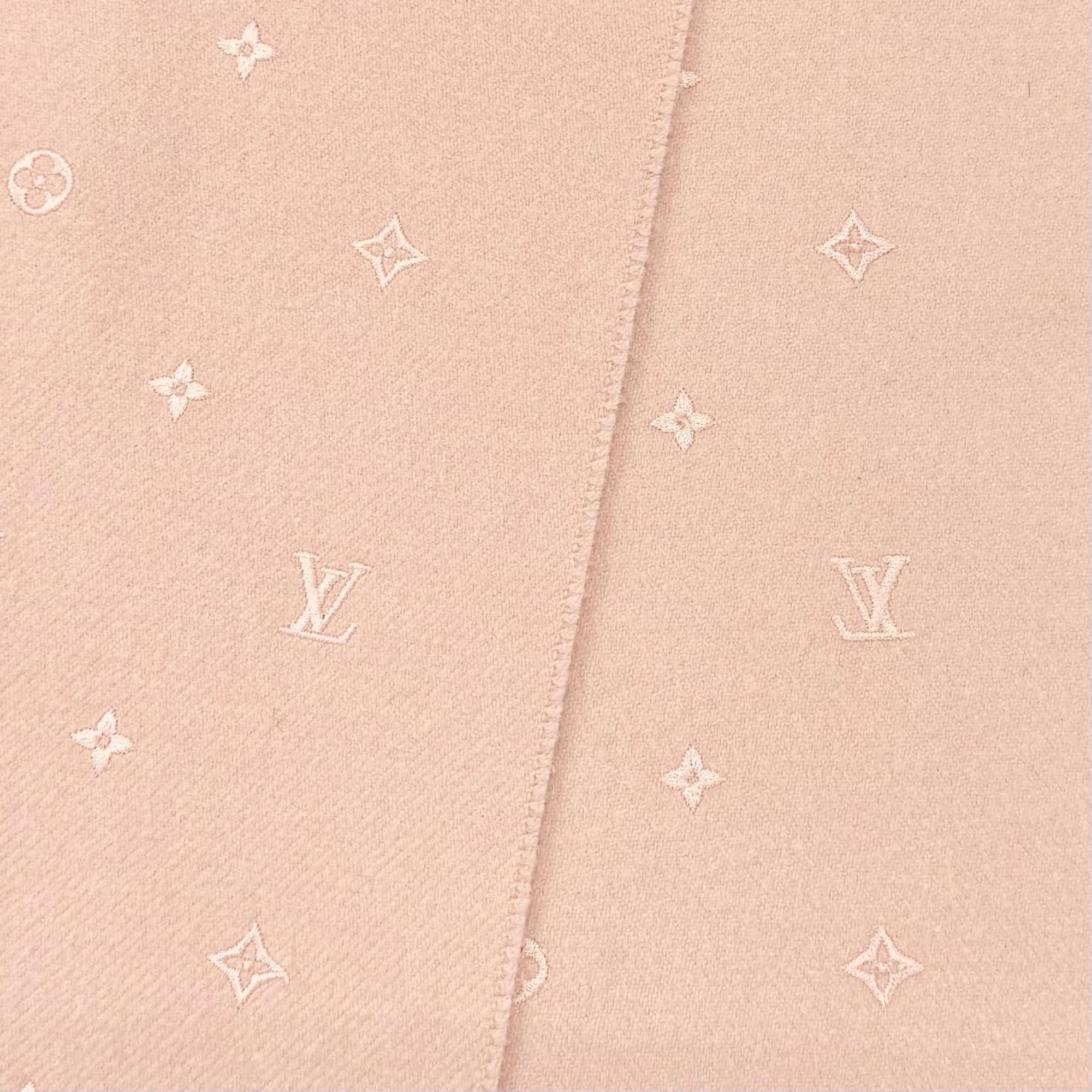 Louis Vuitton Louis Vuitton 2024 model M78205 Echarpe LV Stellar Monogram fringed scarf Pink Made in Italy Women's Size ONE SIZE - 4 Thumbnail