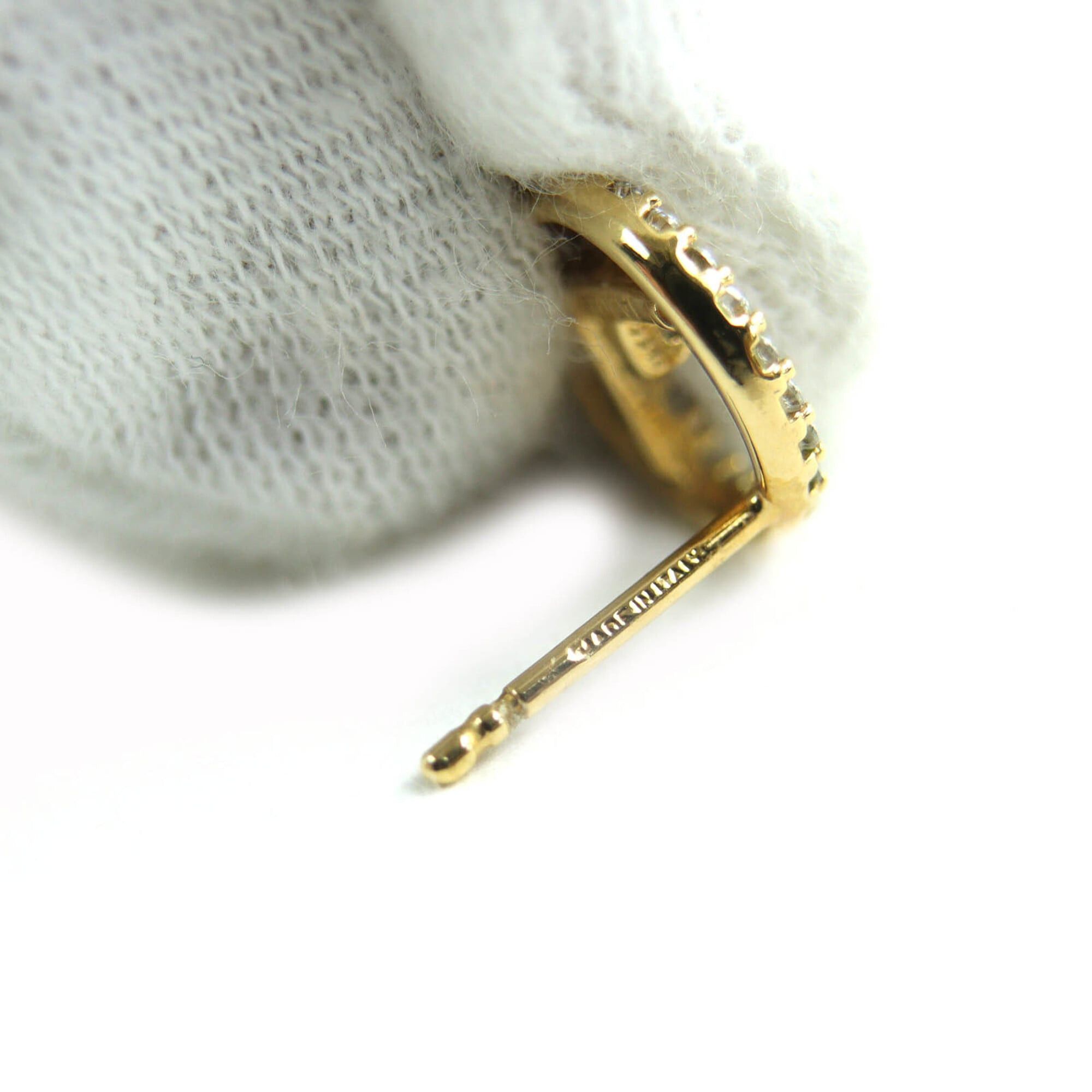 Fendi FENDI F is Fendi earrings with logo and rhinestones, pair, gold silver, box, made in Italy, women's. Size ONE SIZE - 9 Thumbnail