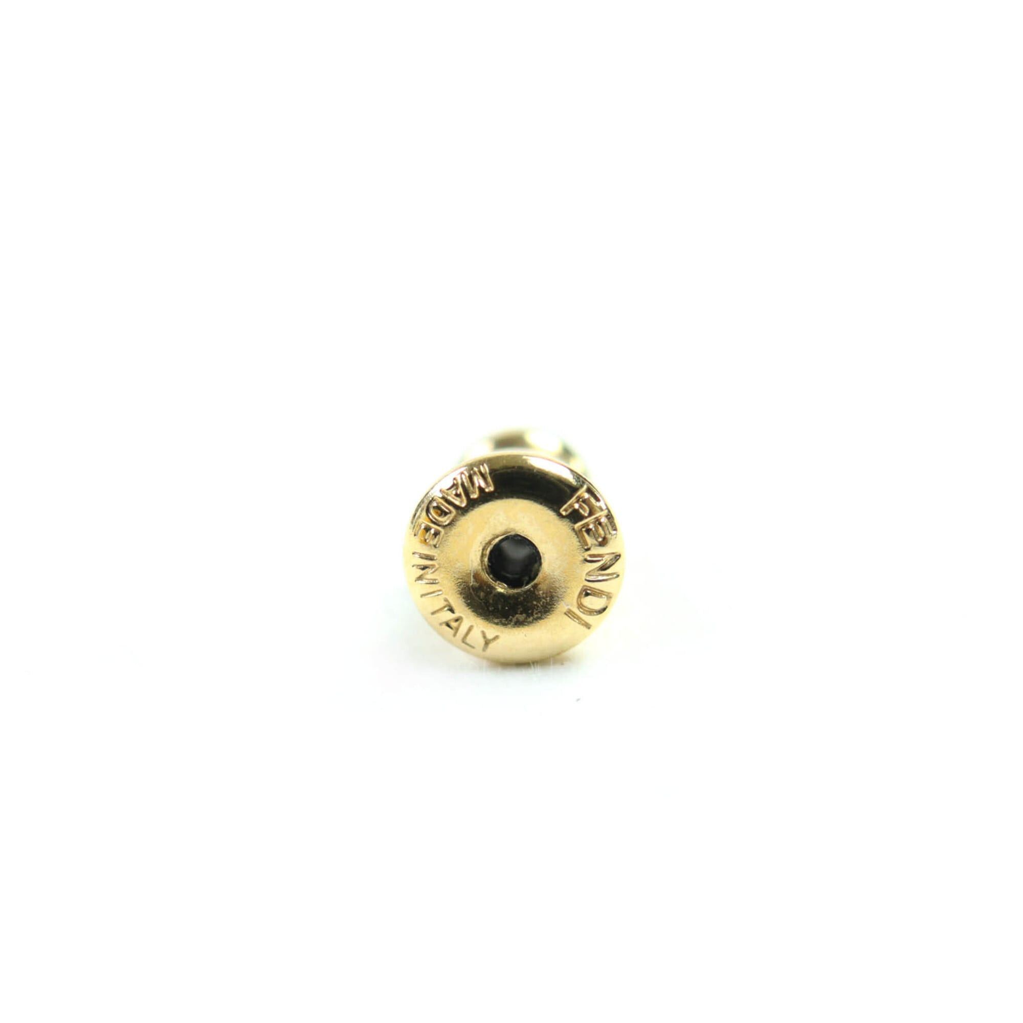 Fendi FENDI F is Fendi earrings with logo and rhinestones, pair, gold silver, box, made in Italy, women's. Size ONE SIZE - 8 Thumbnail