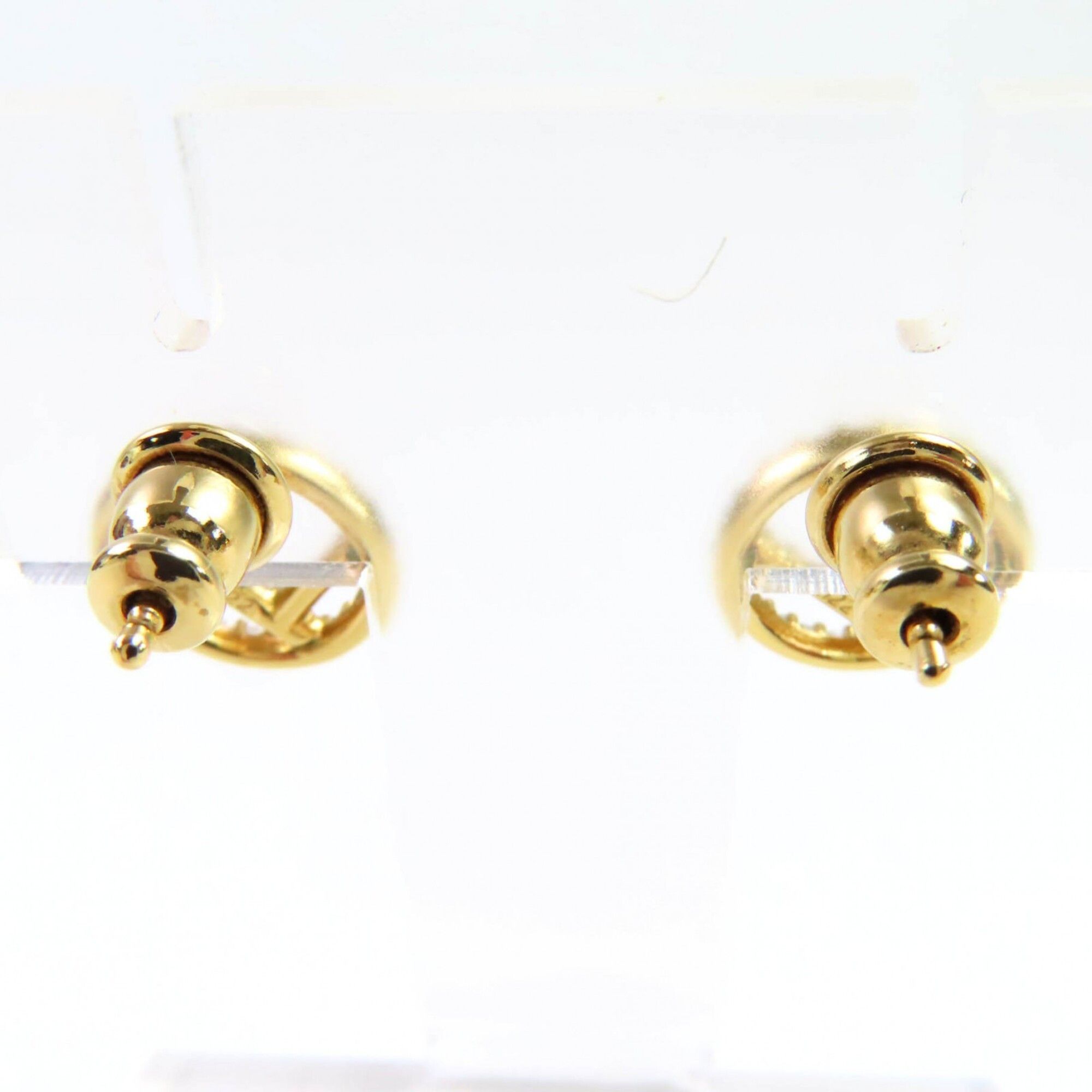 Fendi FENDI F is Fendi earrings with logo and rhinestones, pair, gold silver, box, made in Italy, women's. Size ONE SIZE - 4 Thumbnail