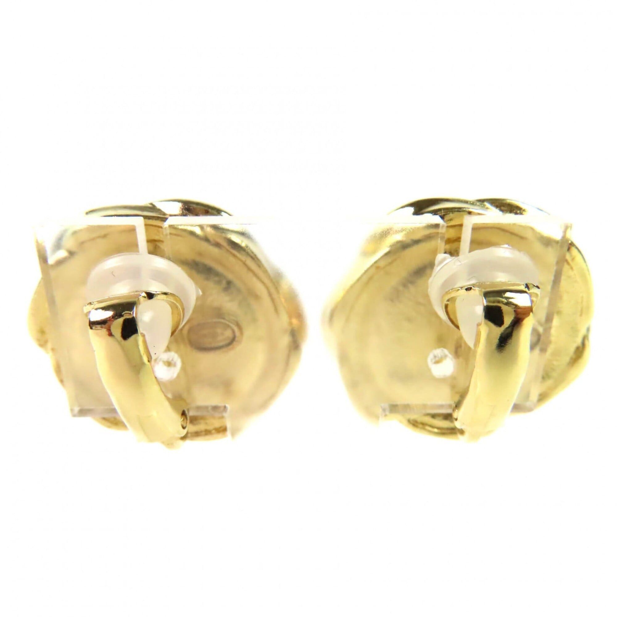 Chanel CHANEL A22A Coco Mark Earrings (Pair) - Gold & Black Comes with Box Made in France Women's Size ONE SIZE - 4 Thumbnail